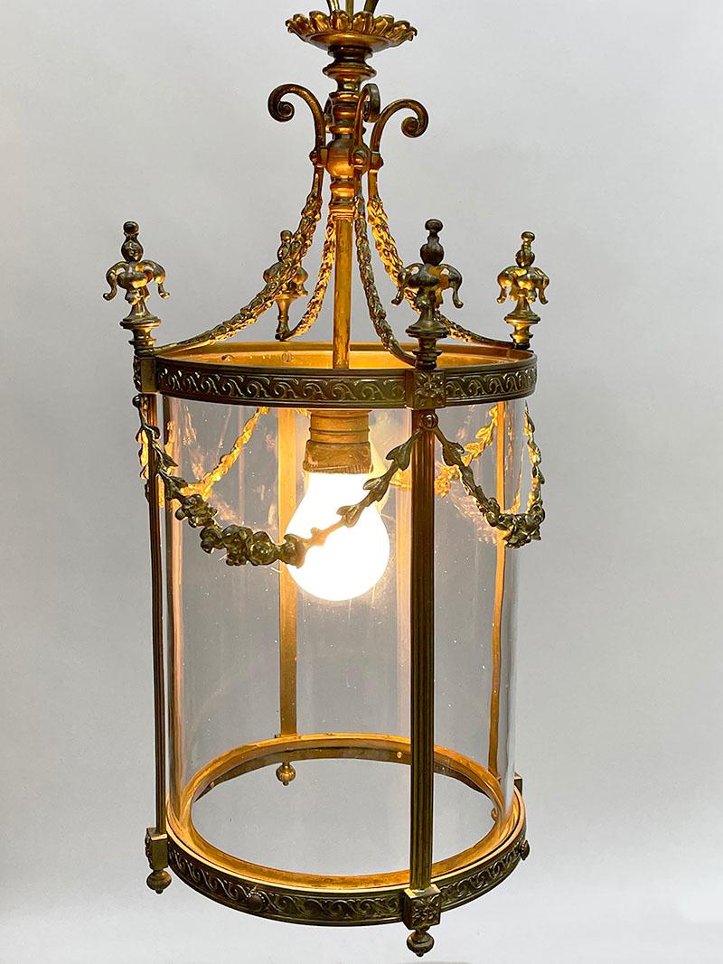 19th Century French Bronze Gilt Lantern In Good Condition For Sale In Delft, NL