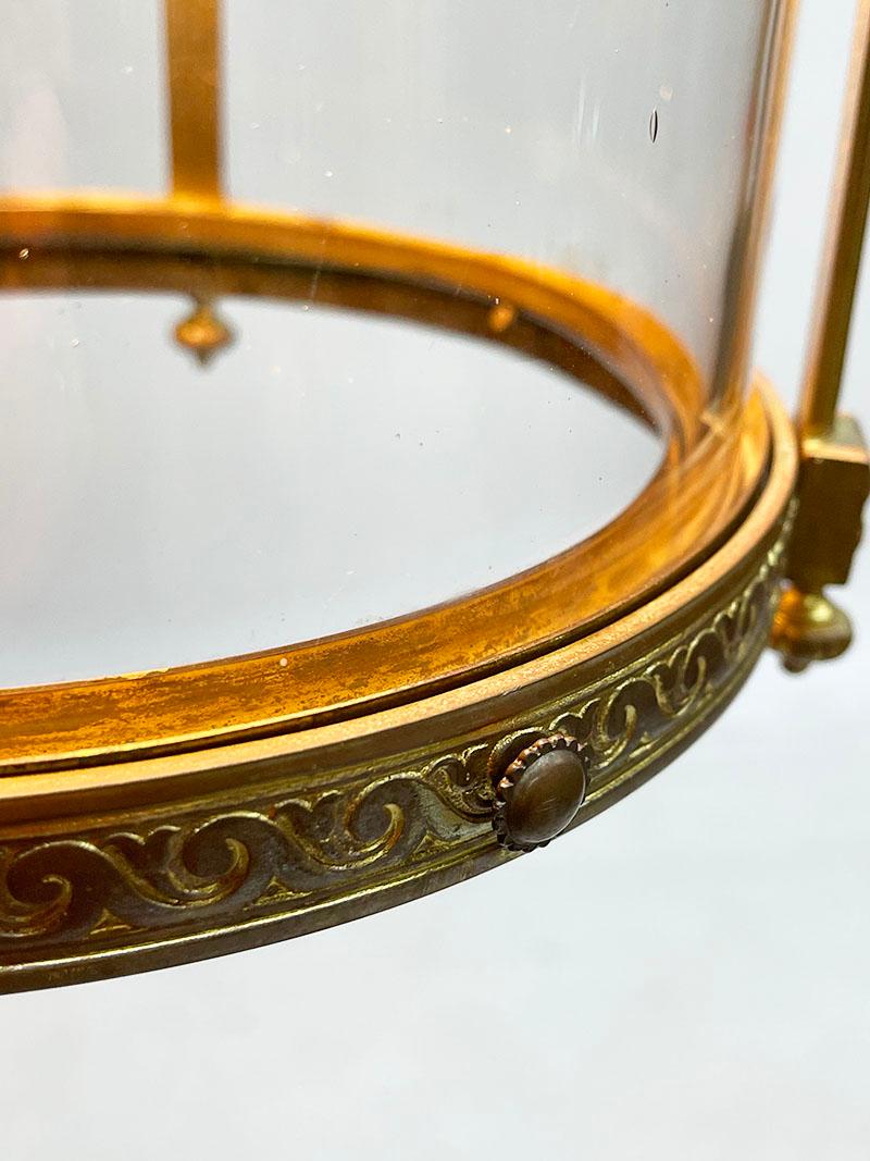 19. Jahrhundert Französisch Bronze vergoldet Laterne im Angebot 4