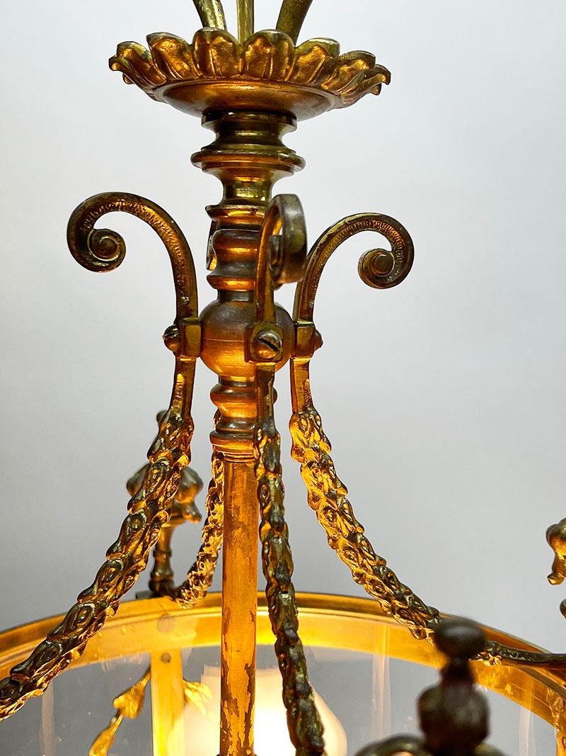 19. Jahrhundert Französisch Bronze vergoldet Laterne im Angebot 5