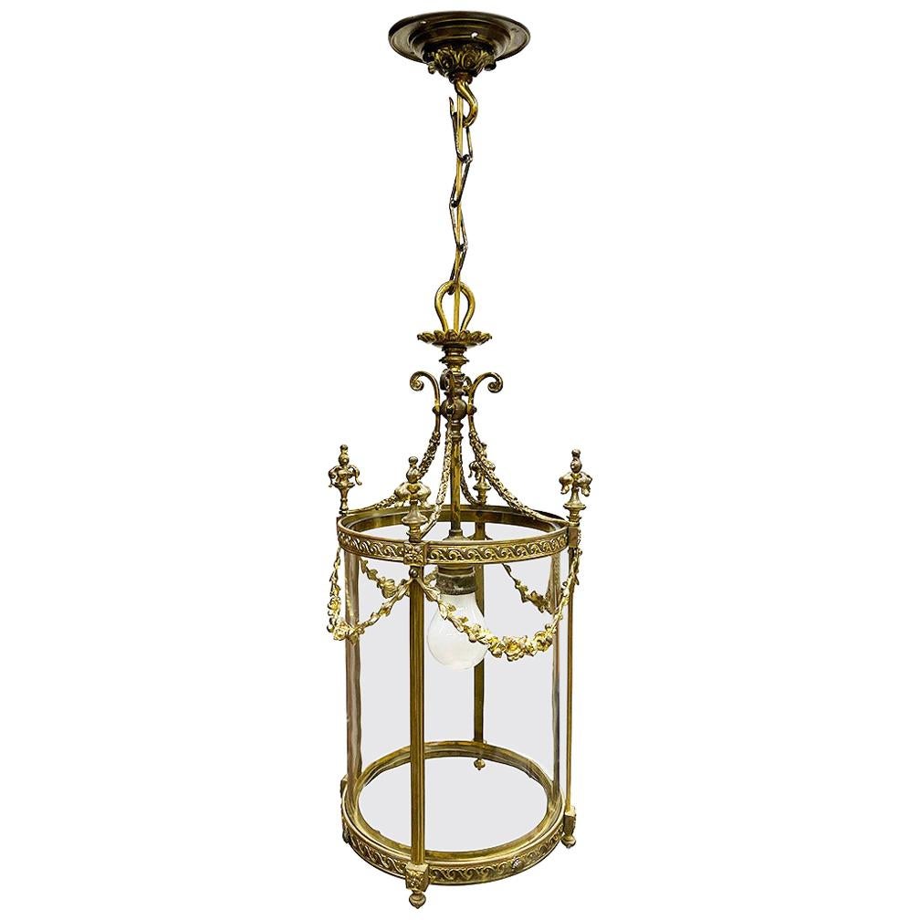 19th Century French Bronze Gilt Lantern For Sale