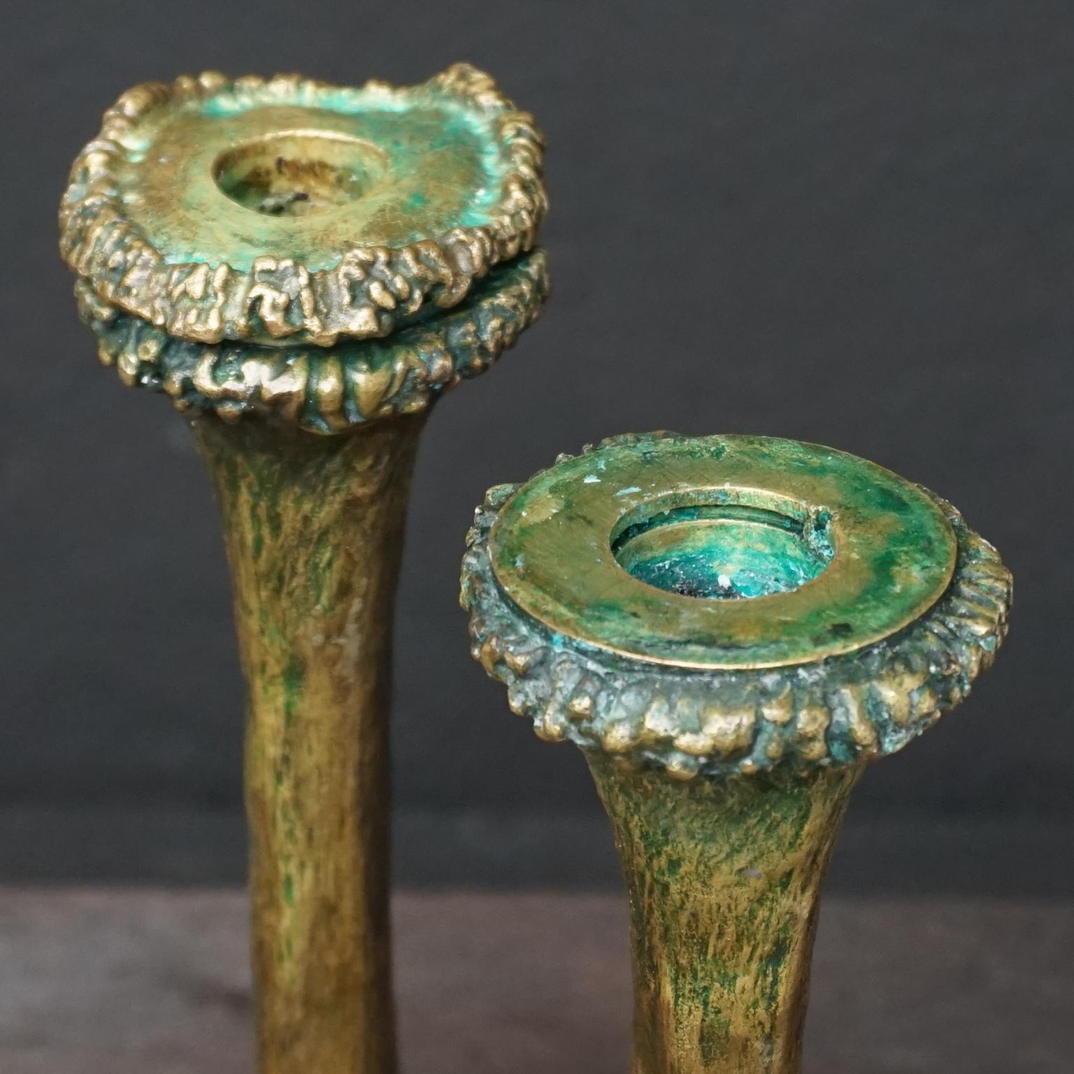 19th Century French Bronze Goat Hoof Candlesticks Cast by Soyer et Ingé Fondeurs For Sale 10