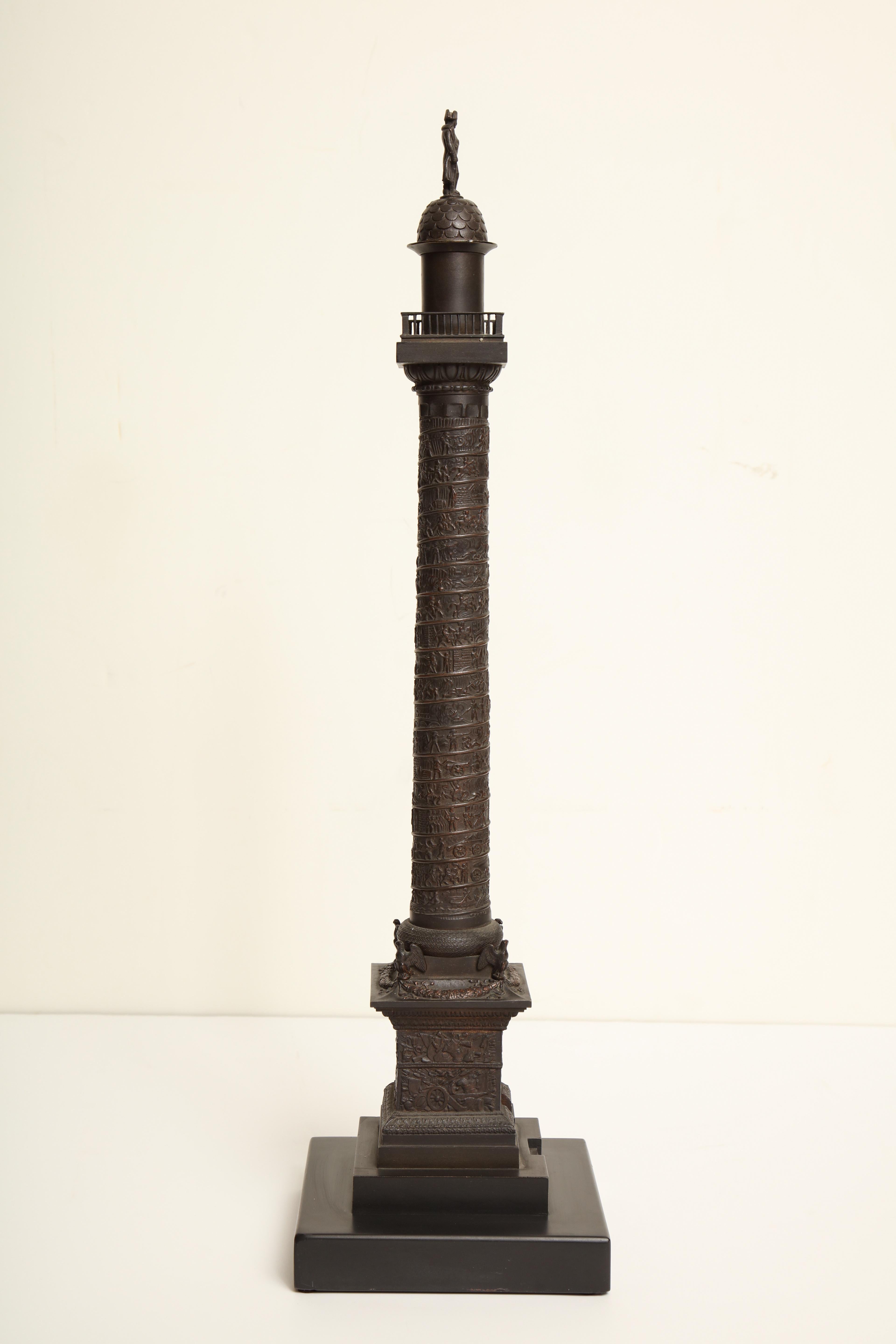 19th Century French, Bronze, Grand Tour Place Vendome Column For Sale 7