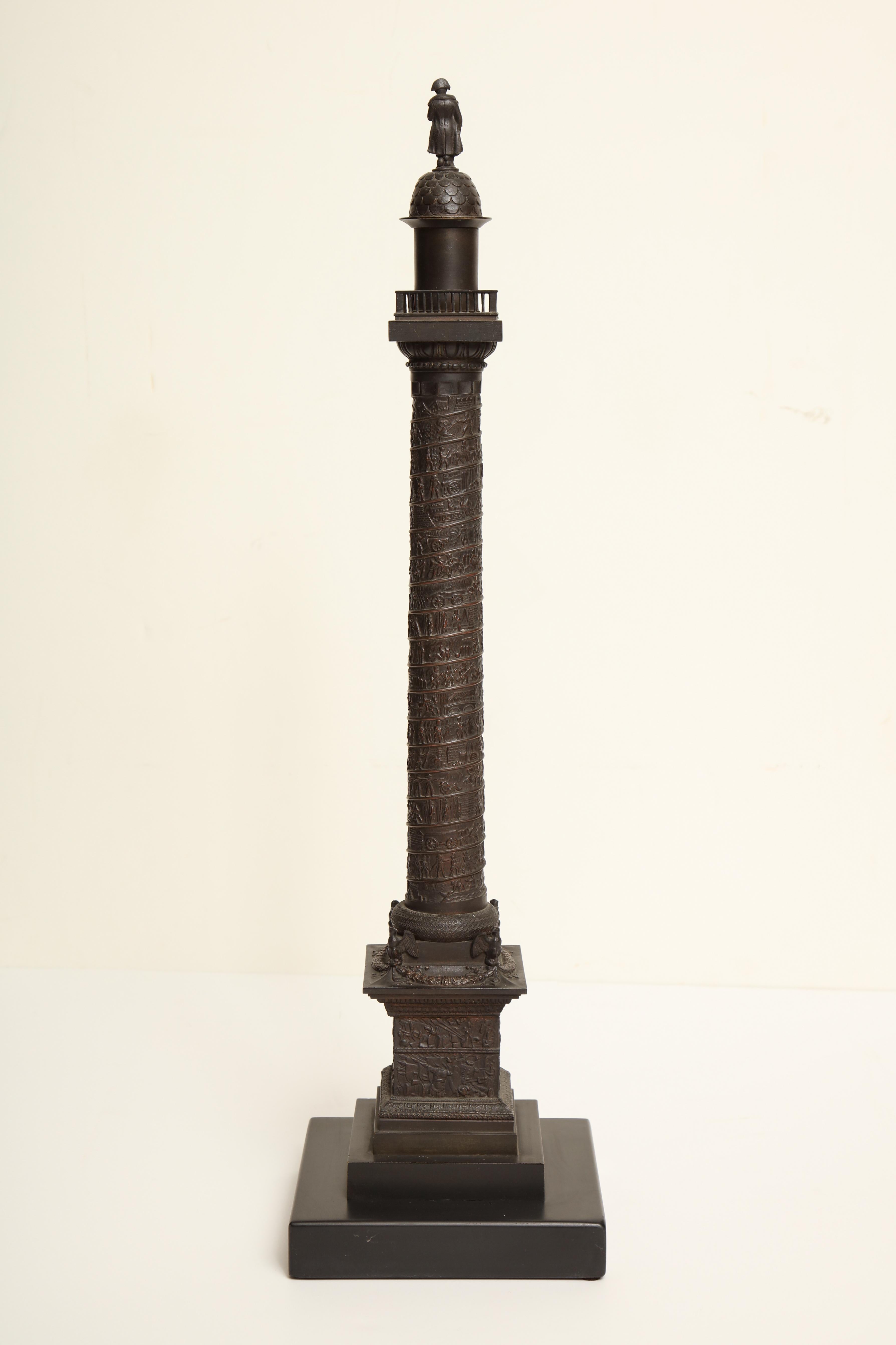 19th Century French, Bronze, Grand Tour Place Vendome Column For Sale 8