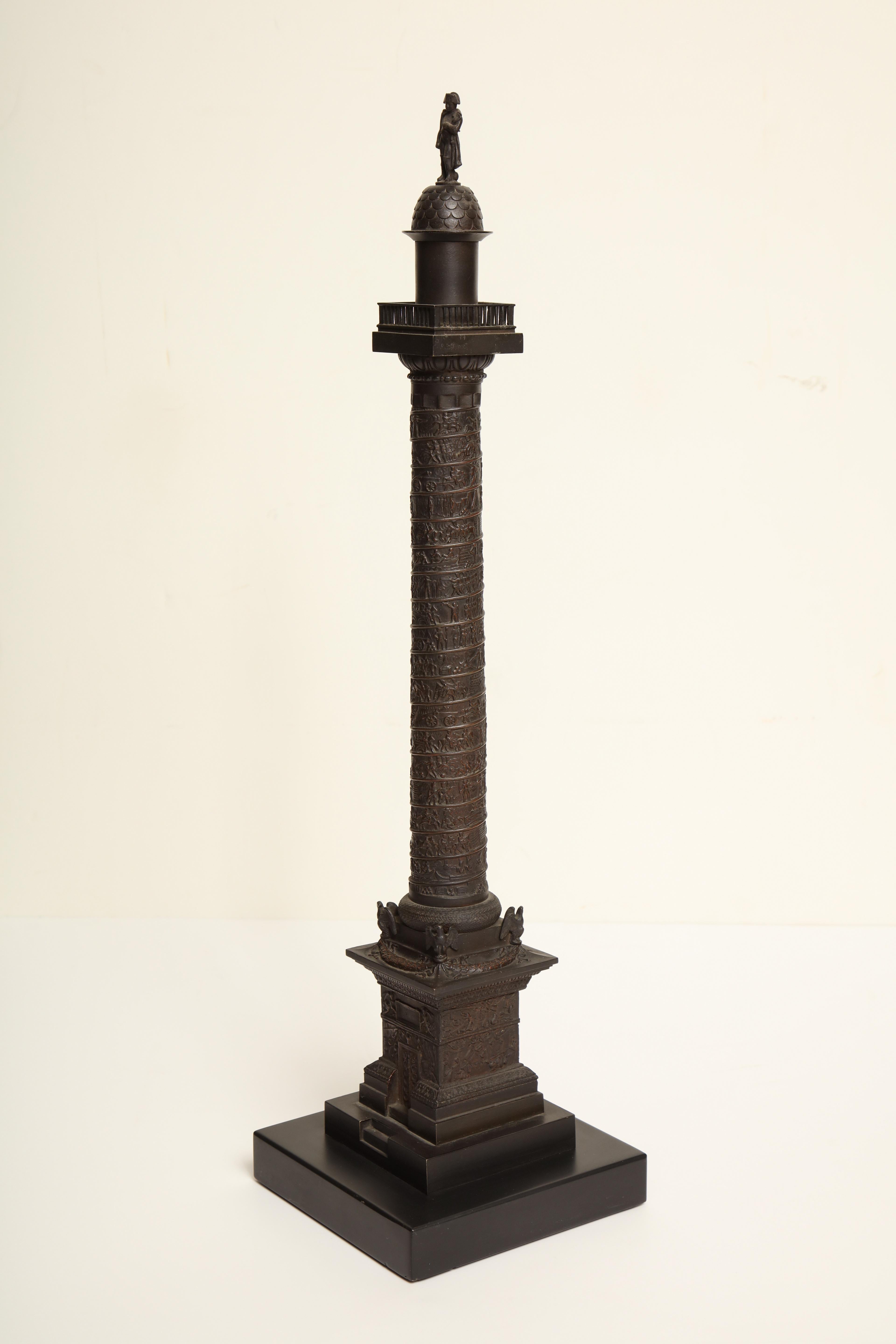 19th Century French, Bronze, Grand Tour Place Vendome Column For Sale 10
