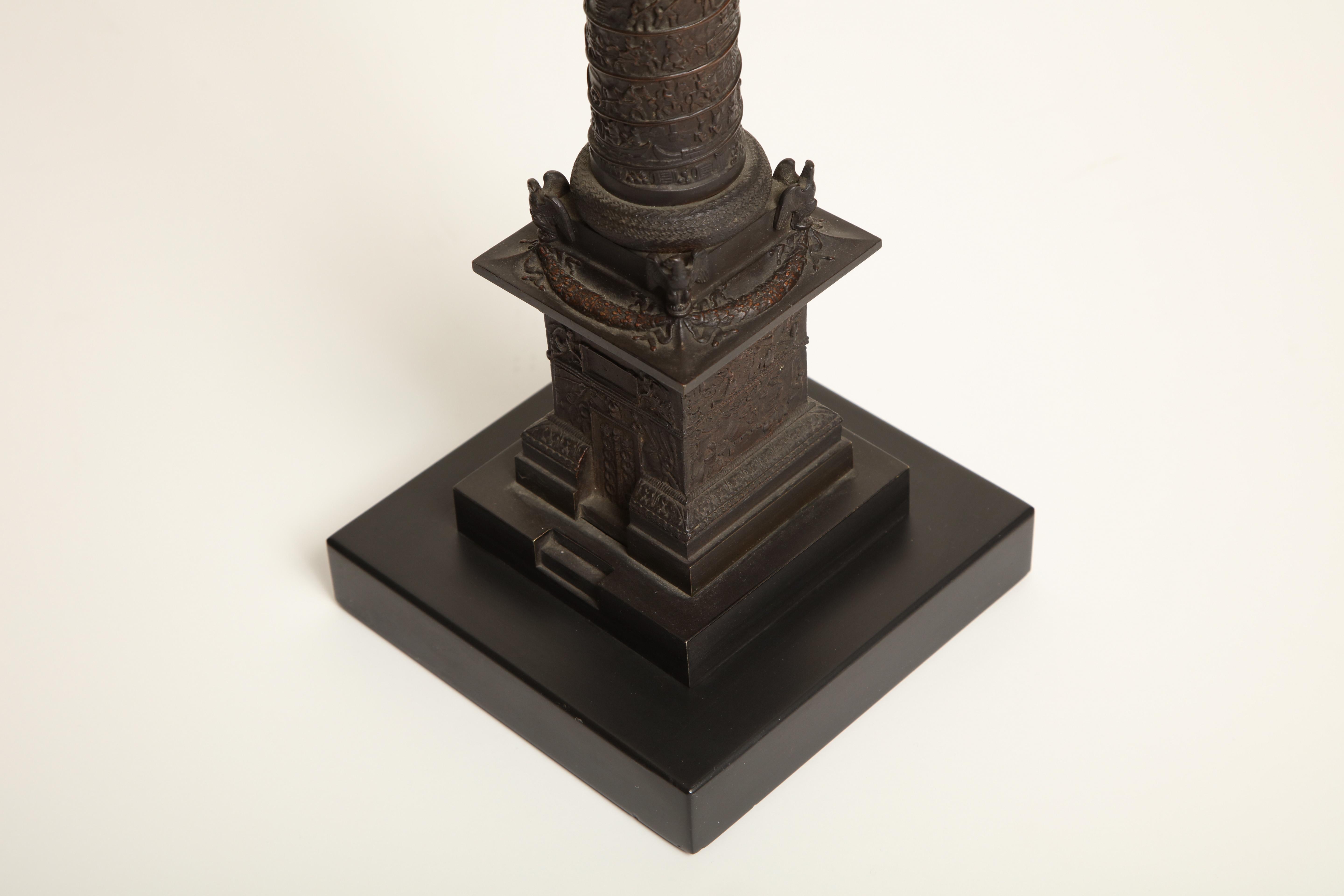 19th Century French, Bronze, Grand Tour Place Vendome Column For Sale 11