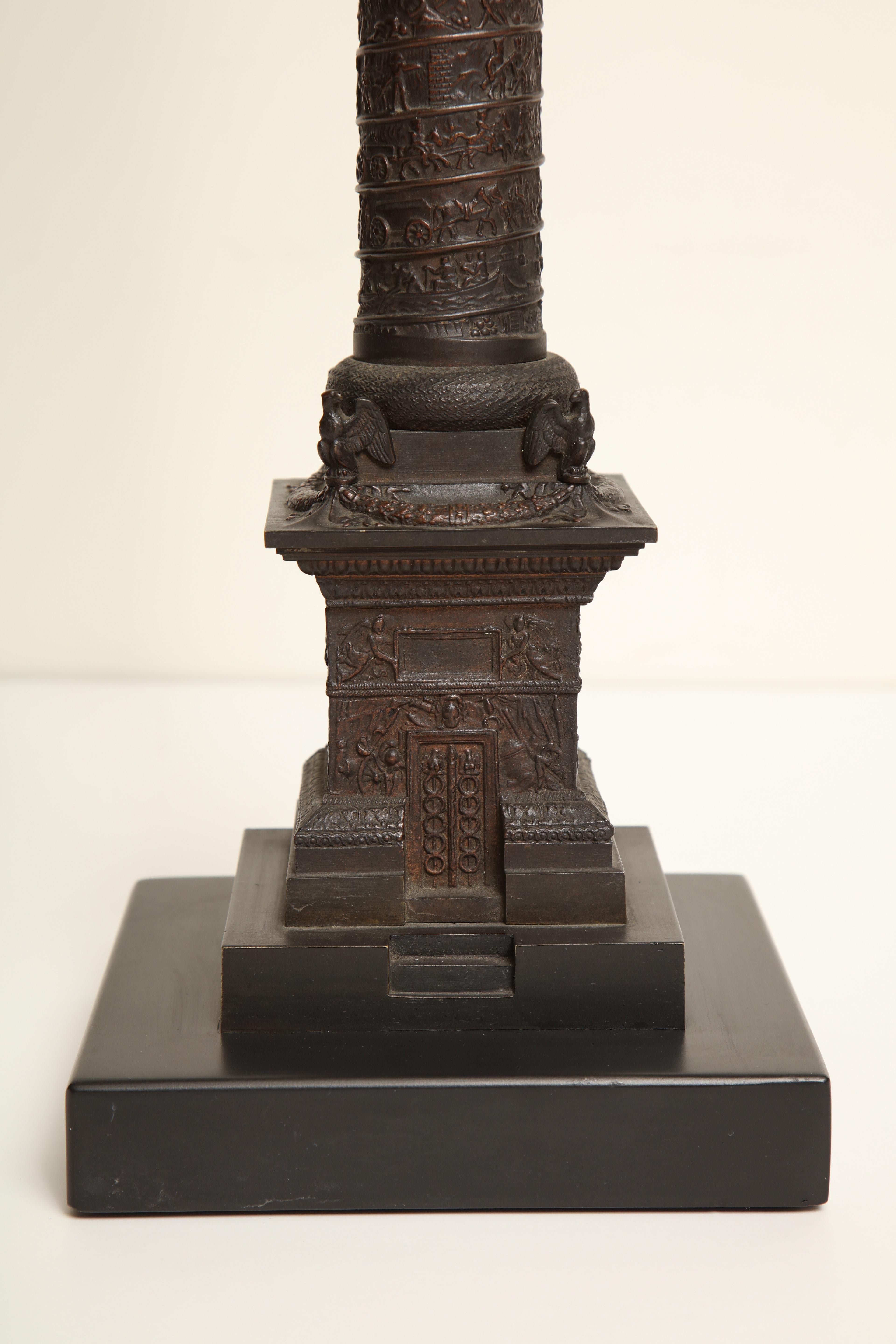 19th Century French, Bronze, Grand Tour Place Vendome Column For Sale 3