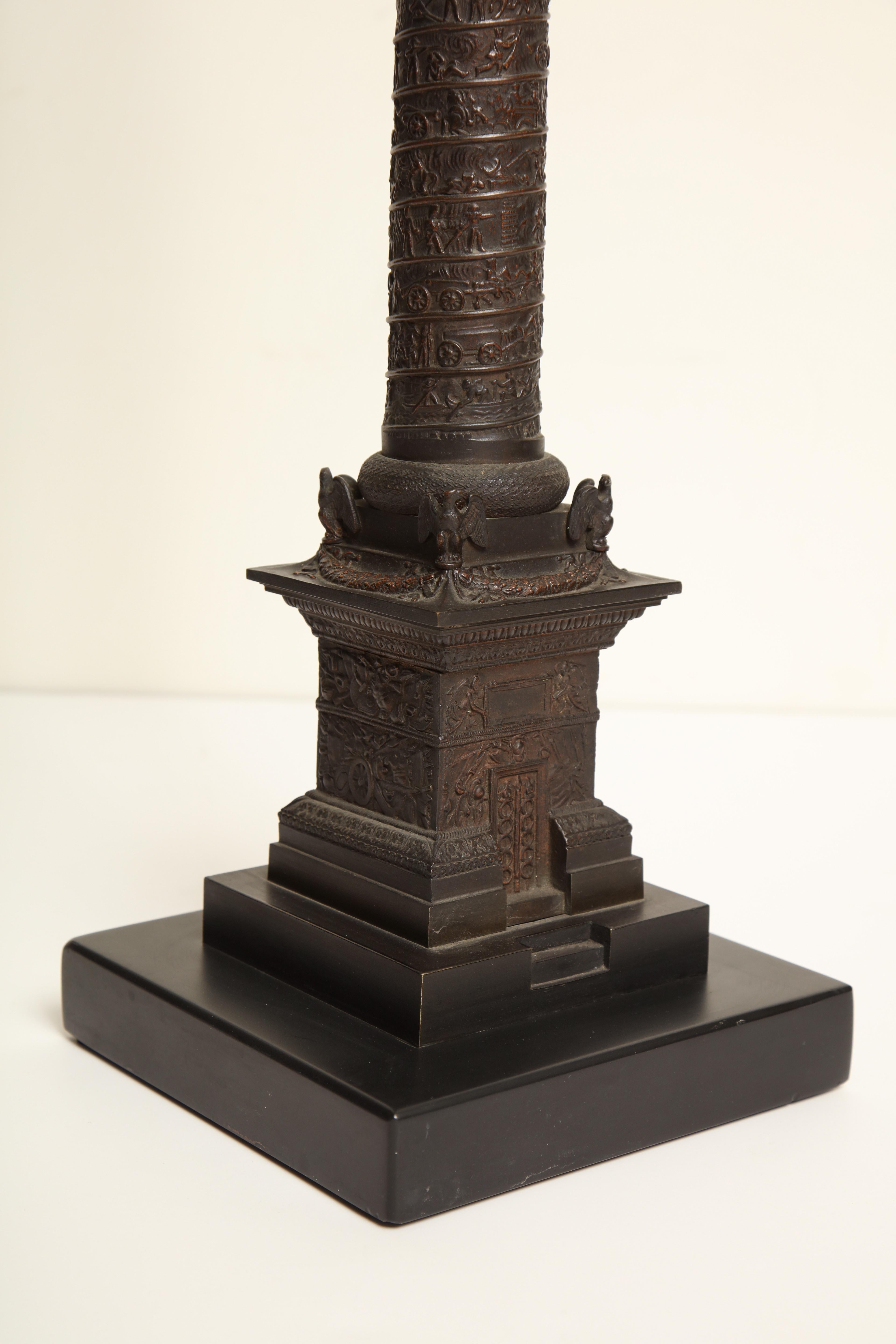 19th Century French, Bronze, Grand Tour Place Vendome Column For Sale 5
