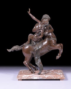 19th Century French Bronze Group of Nessus Abducting Deianira
