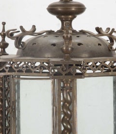 19th Century French Bronze Hanging Lantern
