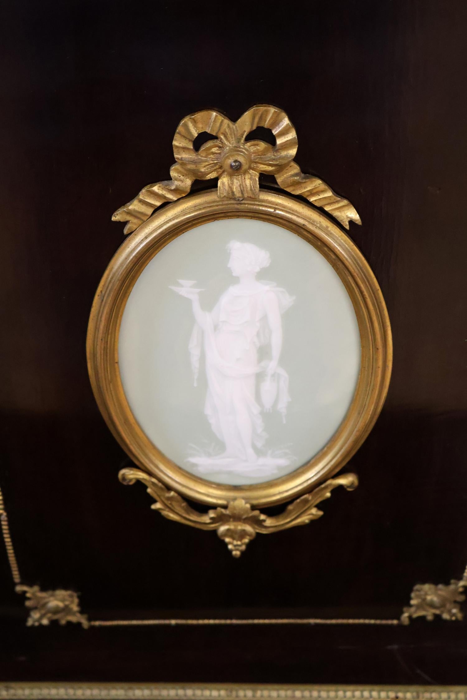 19. Jahrhundert Französisch Bronze Jaspisware Damen Schreibtisch Attr zu Charles Guillame Diehl im Angebot 10