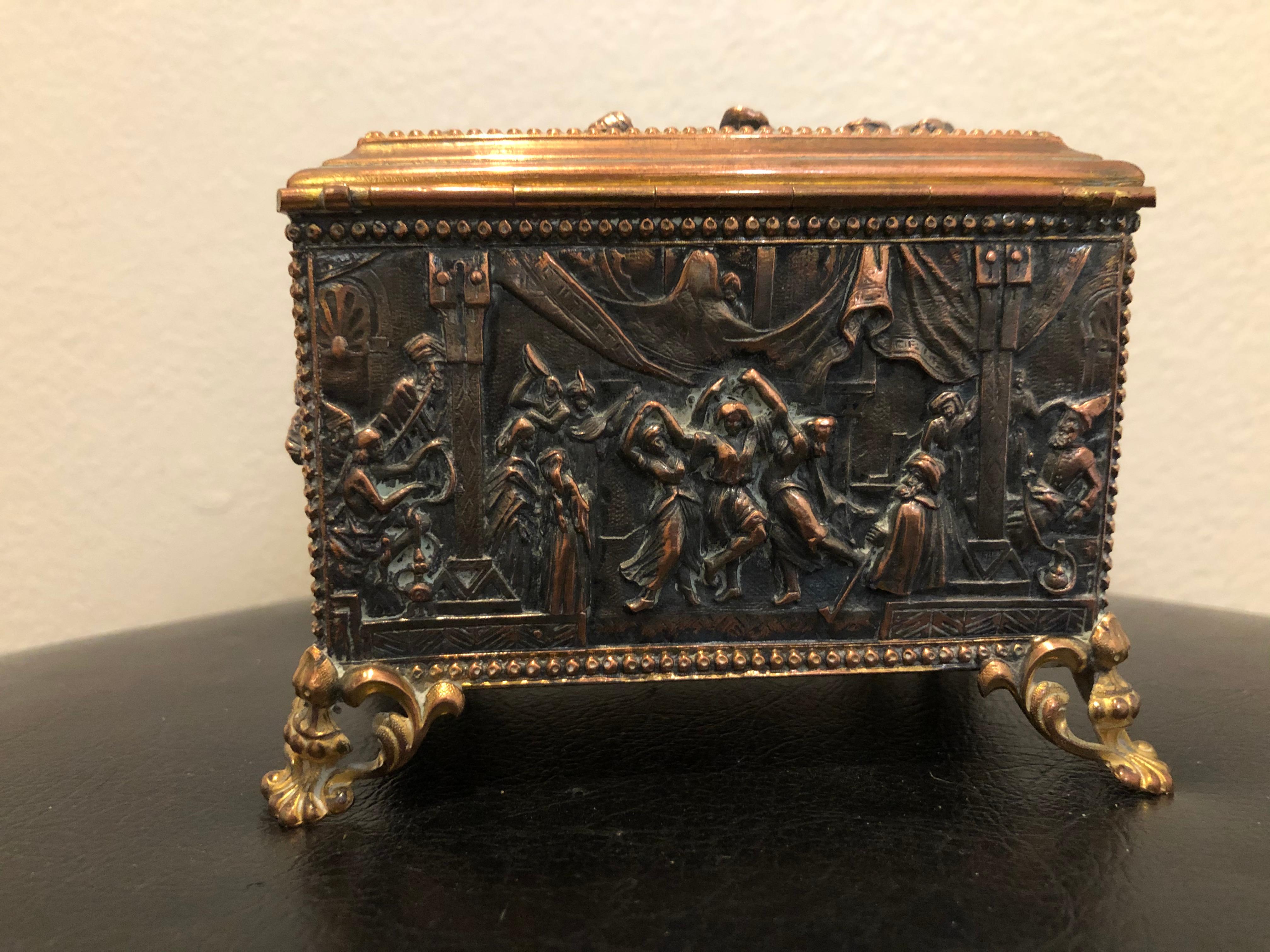 19th Century French Bronze Keepsake Box In Good Condition In San Francisco, CA