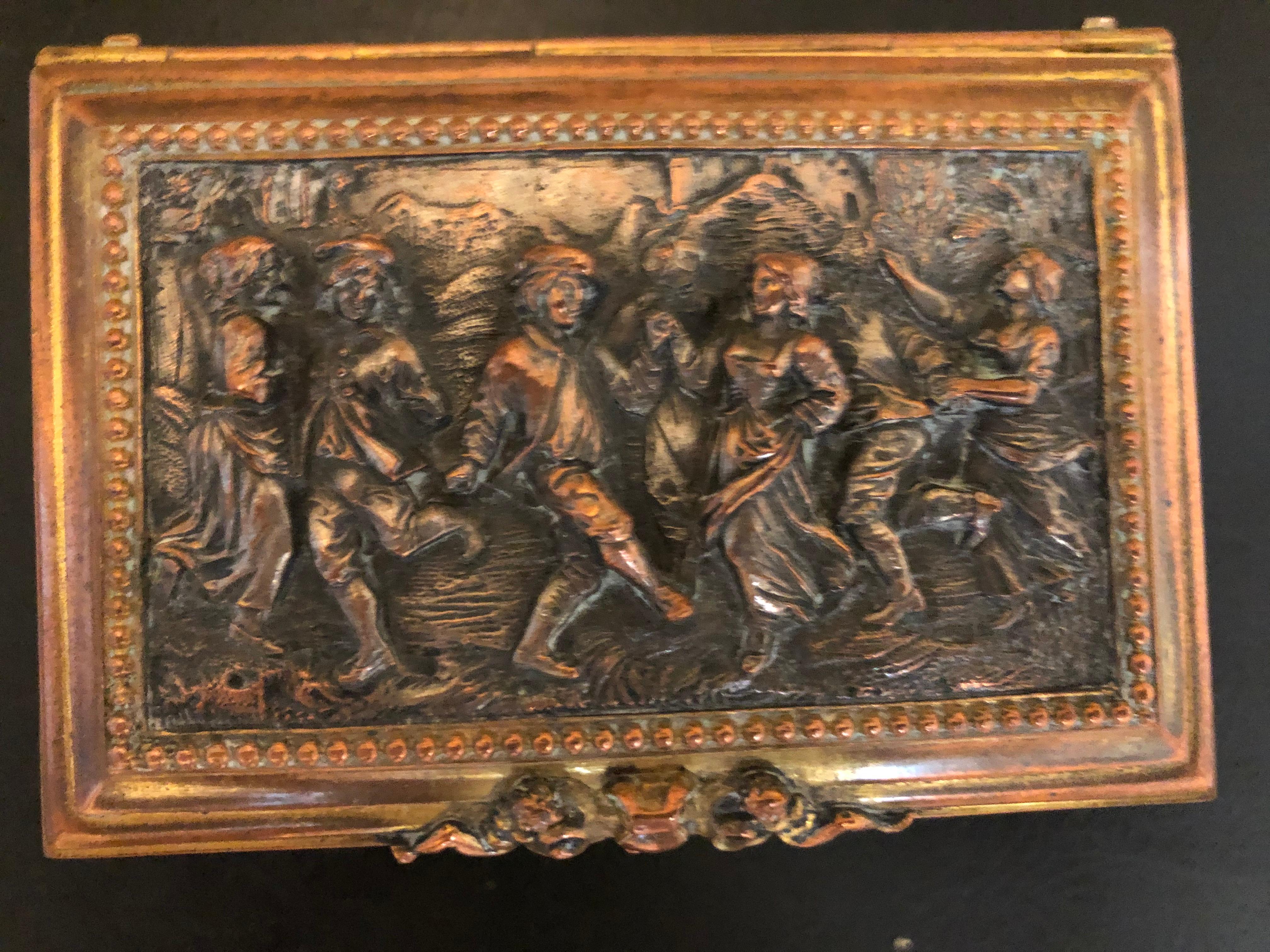 19th Century French Bronze Keepsake Box 1