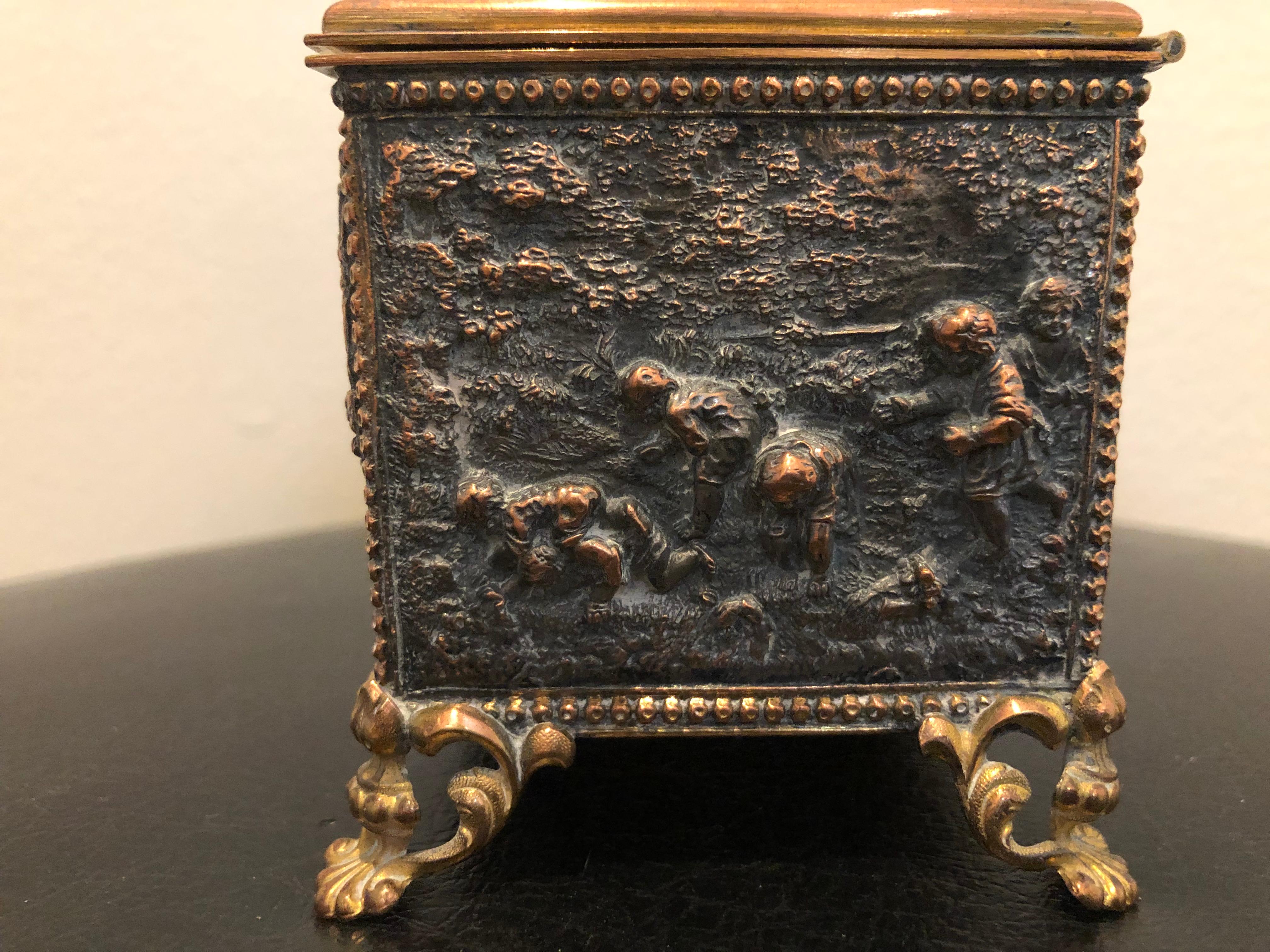 19th Century French Bronze Keepsake Box 2