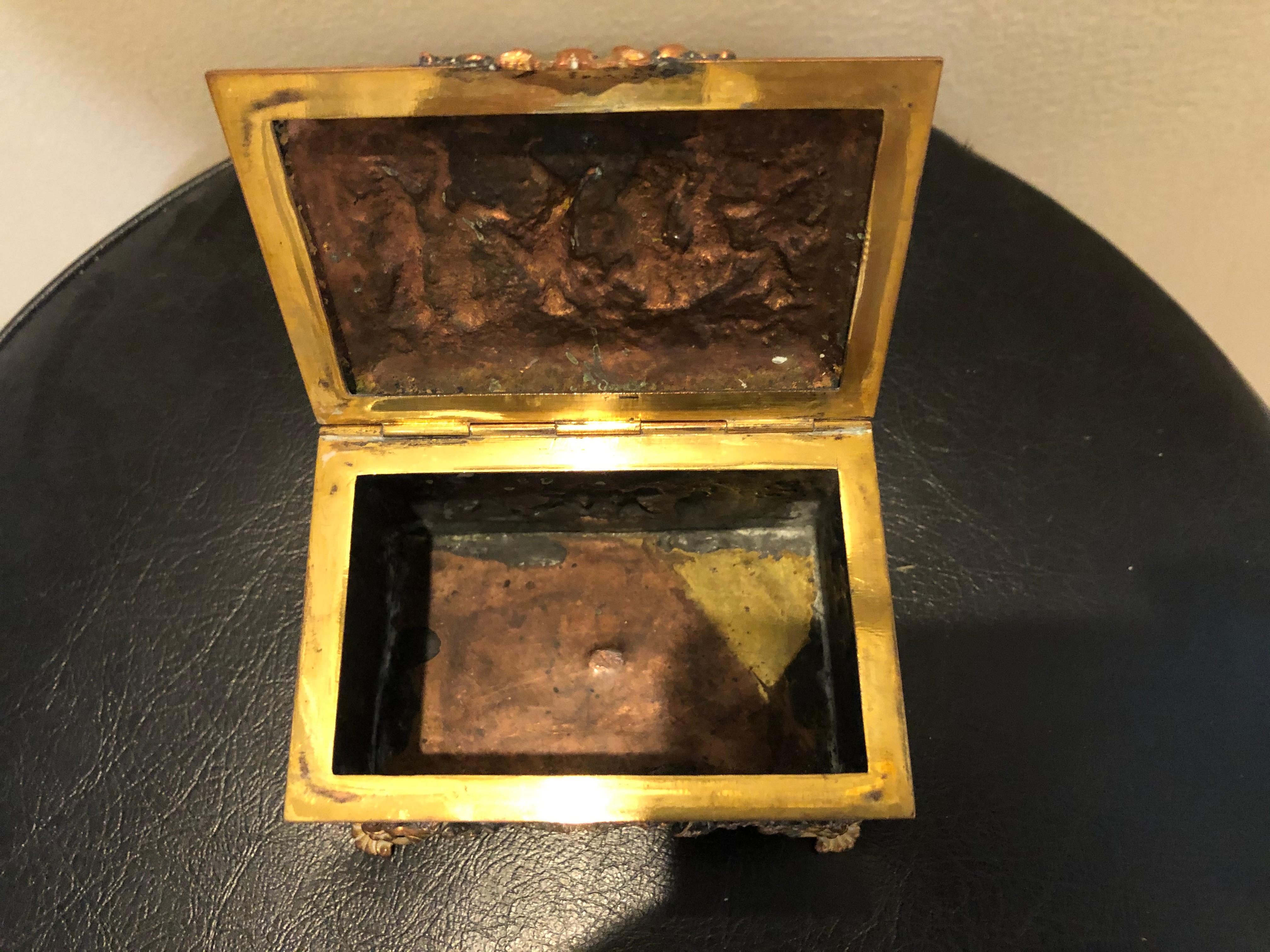 19th Century French Bronze Keepsake Box 3