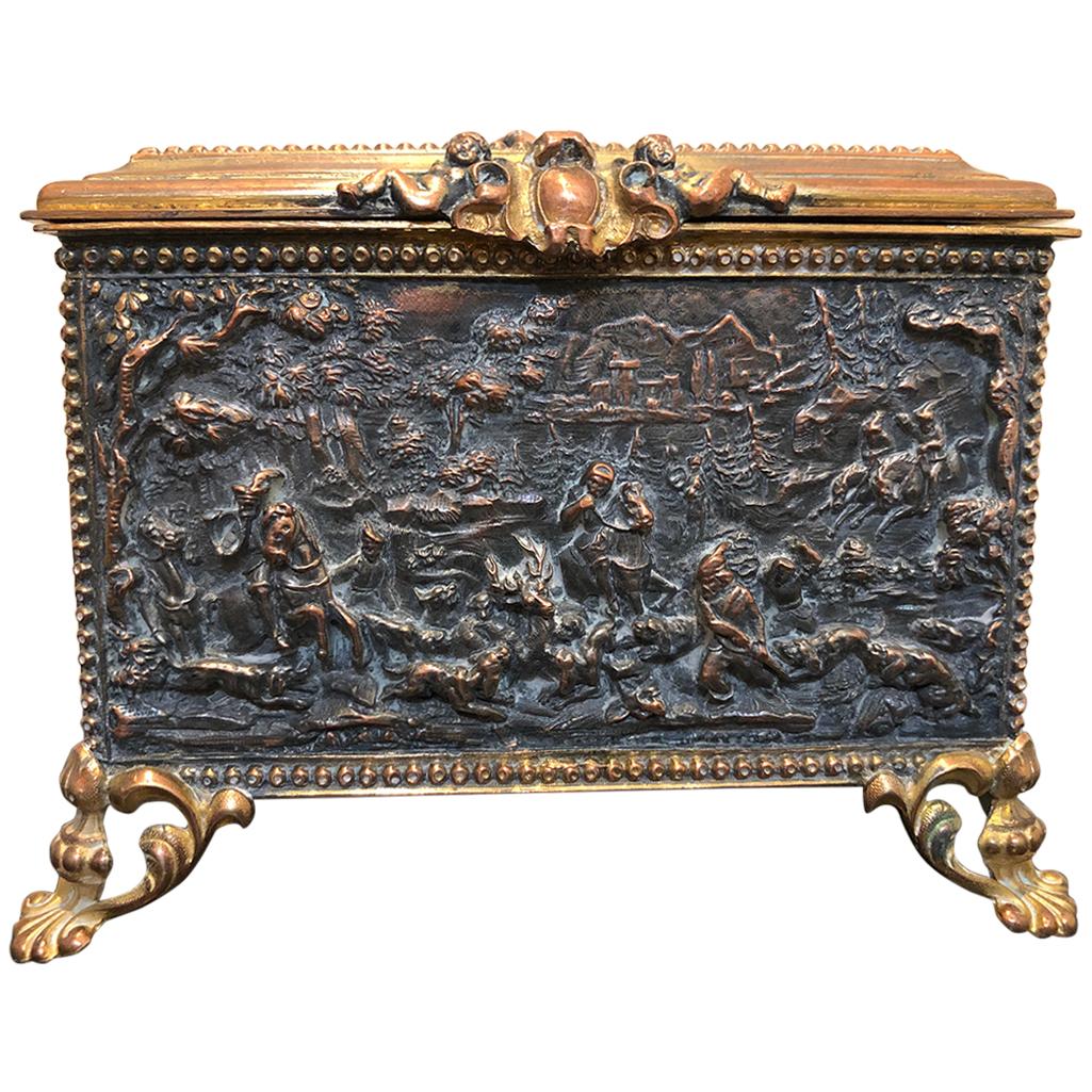 19th Century French Bronze Keepsake Box