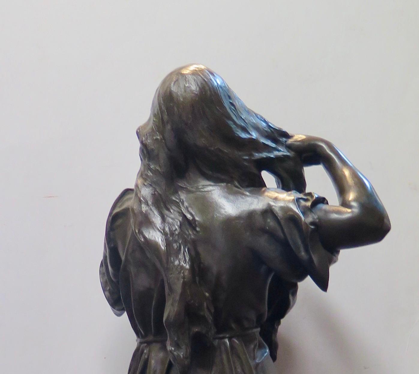 19th Century French Bronze Lady Washing Her Hair 3