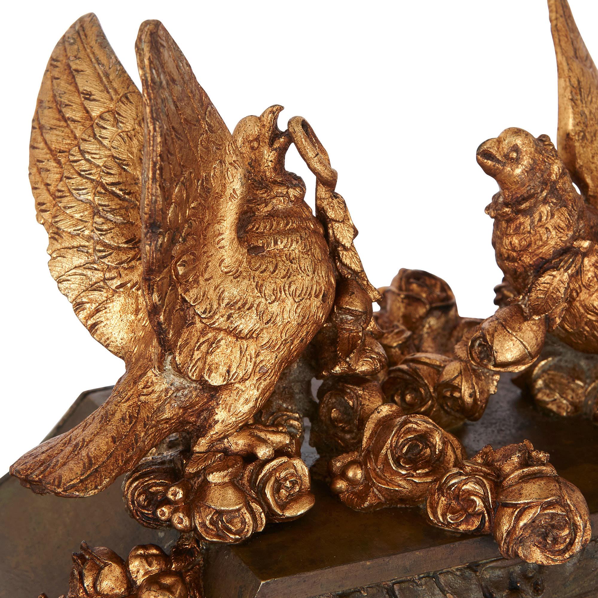 Französische Bronze-Kaminuhr des 19. Jahrhunderts von Deniere & Fils im Zustand „Gut“ in London, GB