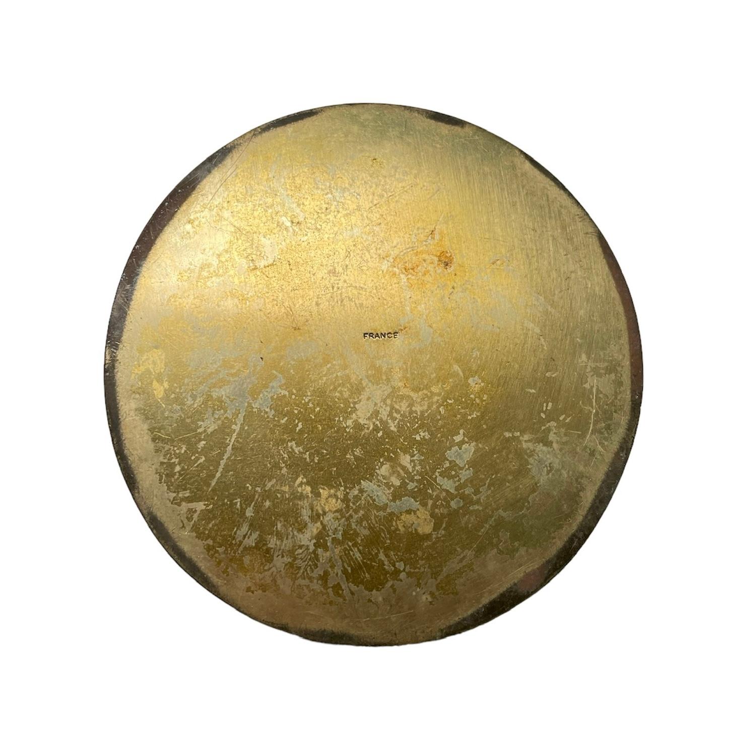 Französisches Schminkglasgefäß/Schmuckglasgefäß aus Bronze mit Metallüberzug aus dem 19. Jahrhundert im Angebot 1