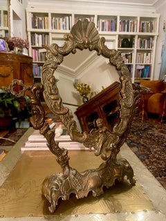 19th Century French Bronze Mirror