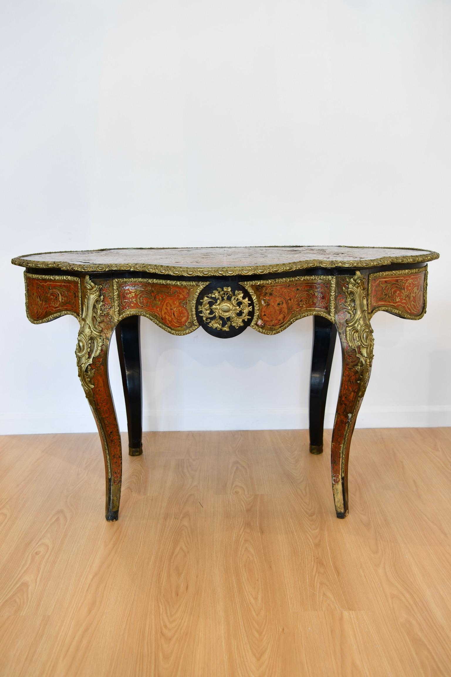 19th Century French Bronze Mounted Center Table For Sale 5