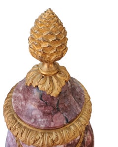 19th Century French Bronze-Mounted Marble Urns