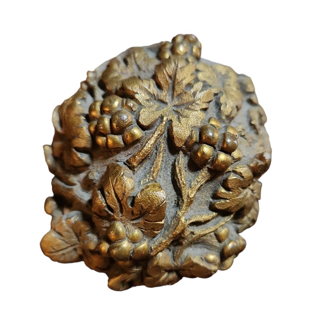 Beautiful marble color with the finest dore bronze casting. Bacchus head motif. Lids are attached.