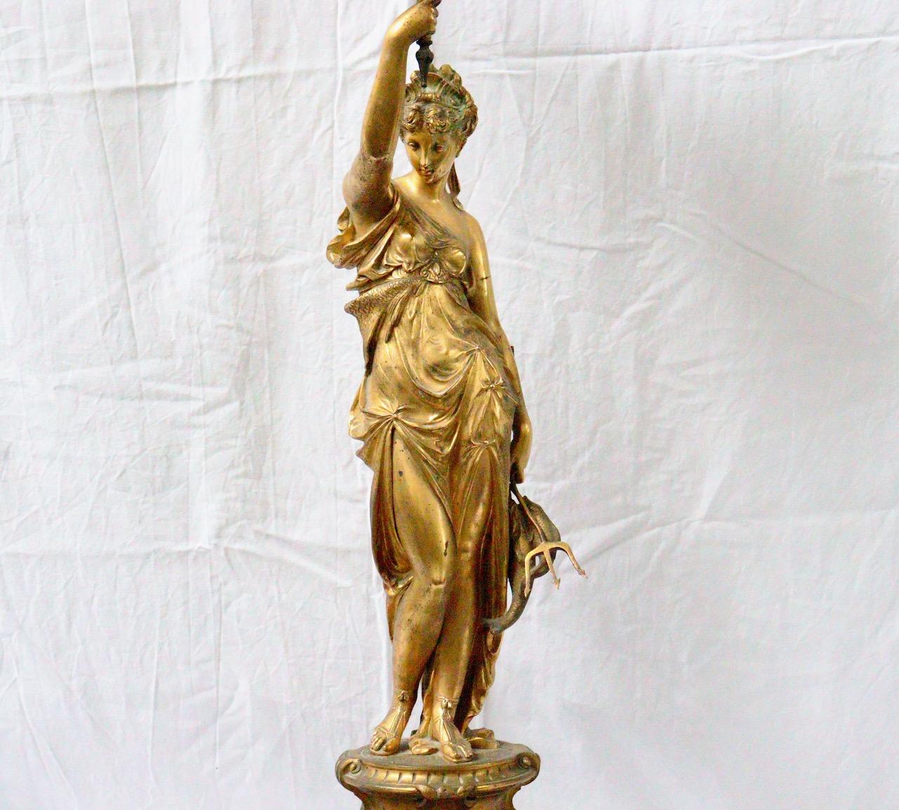 19th Century French Bronze Neoclassical Figure Center Piece circa 1875 7