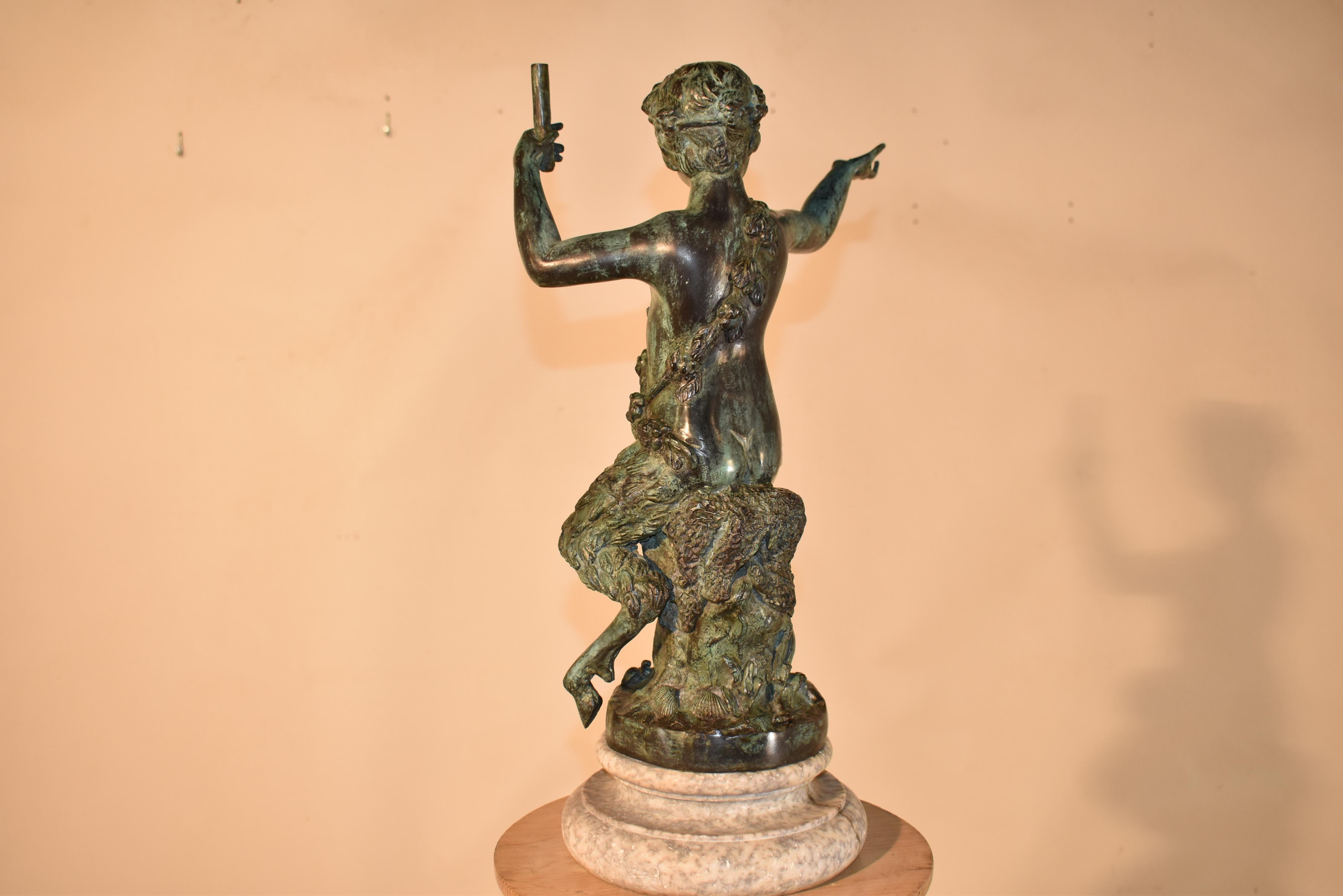 19th Century French Bronze of a Pan For Sale 4