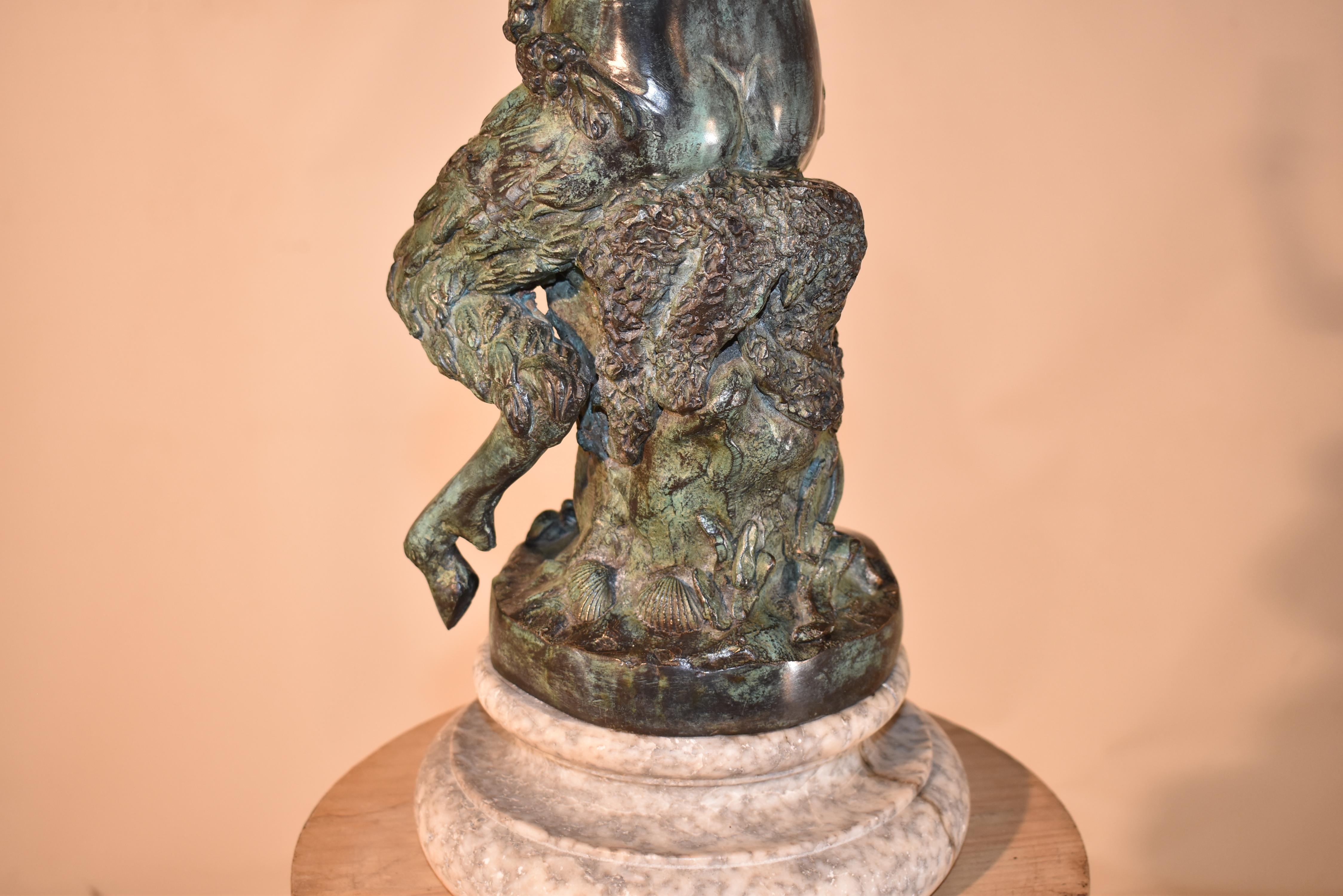19th Century French Bronze of a Pan For Sale 5