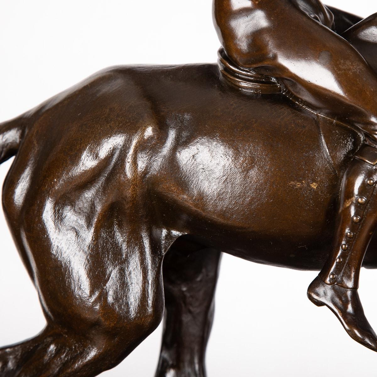 19th Century French Bronze Of A Polo Player, Joseph Cuvelier, c.1870 For Sale 11