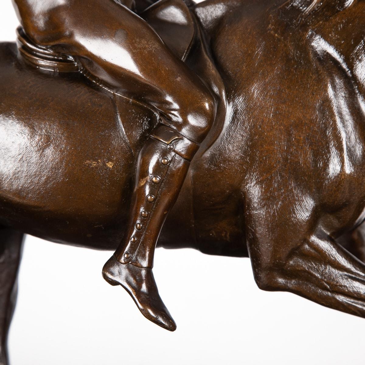 19th Century French Bronze Of A Polo Player, Joseph Cuvelier, c.1870 For Sale 12