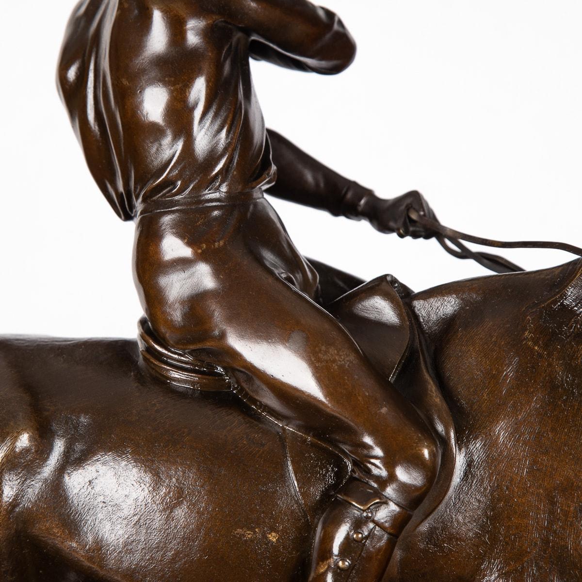19th Century French Bronze Of A Polo Player, Joseph Cuvelier, c.1870 For Sale 13