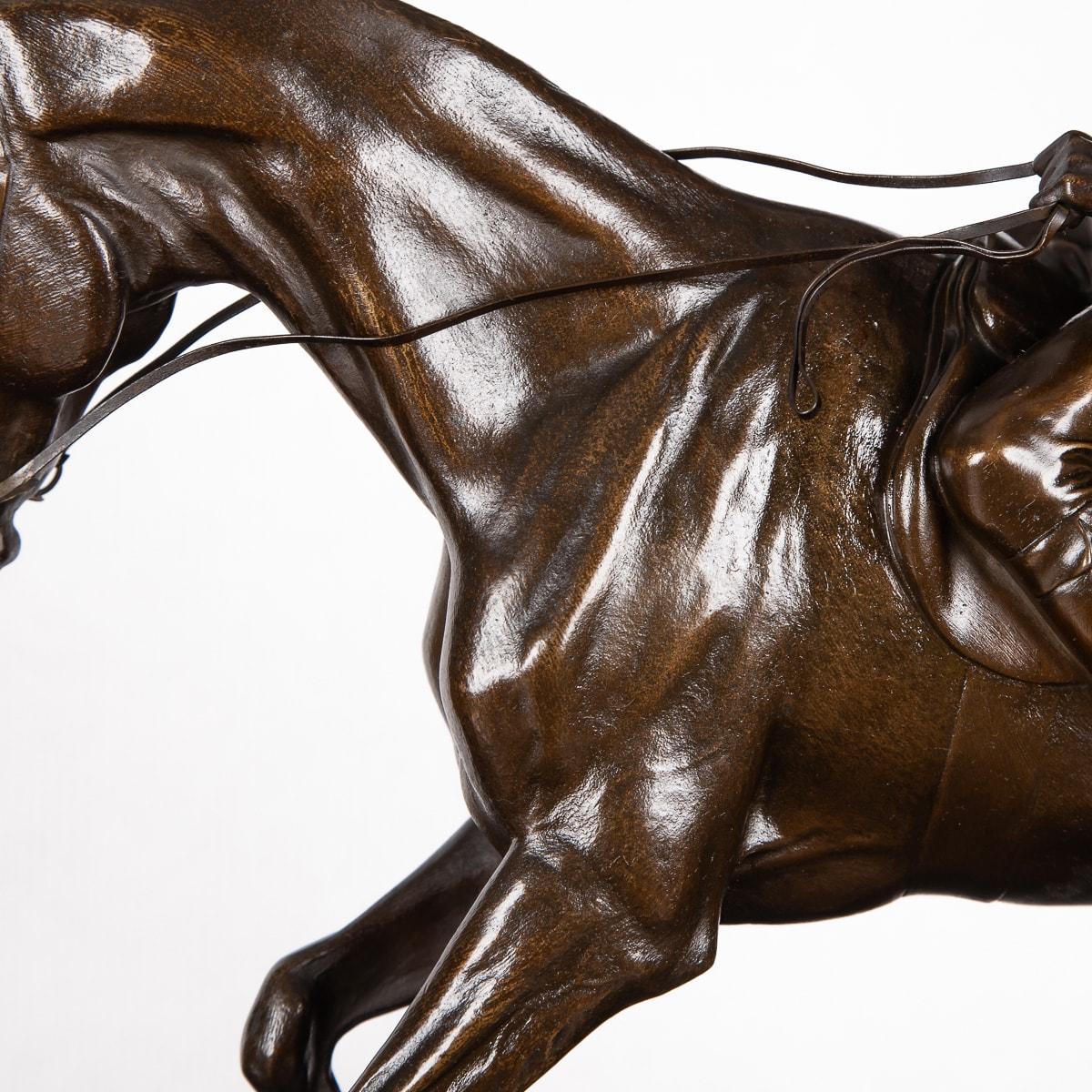 19th Century French Bronze Of A Polo Player, Joseph Cuvelier, c.1870 For Sale 16