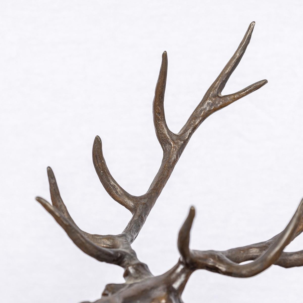 19th Century French Bronze Of A Stag & Doe, Prosper Lecourtier (1851-1925) For Sale 4