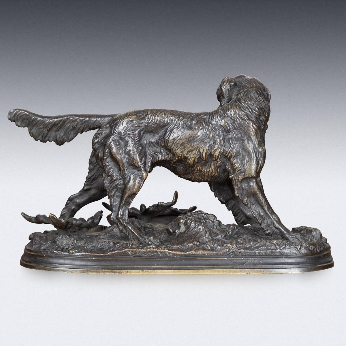 19th Century French Bronze of Setter with Hare, Jules Moigniez, C.1835-1894 In Good Condition For Sale In Royal Tunbridge Wells, Kent