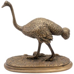 19th Century French Bronze Ostrich