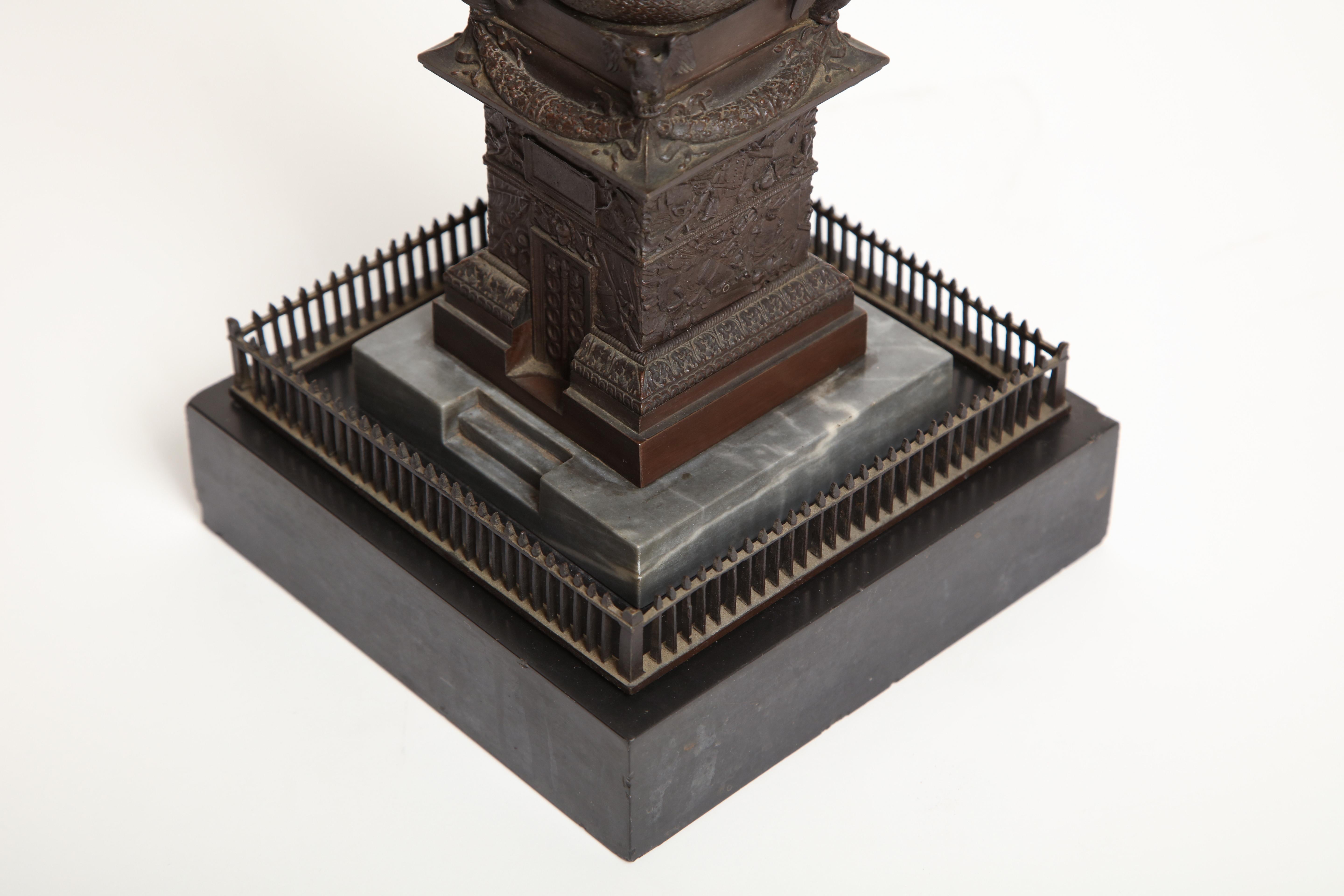 19th Century French, Bronze Place Vendome Column For Sale 10