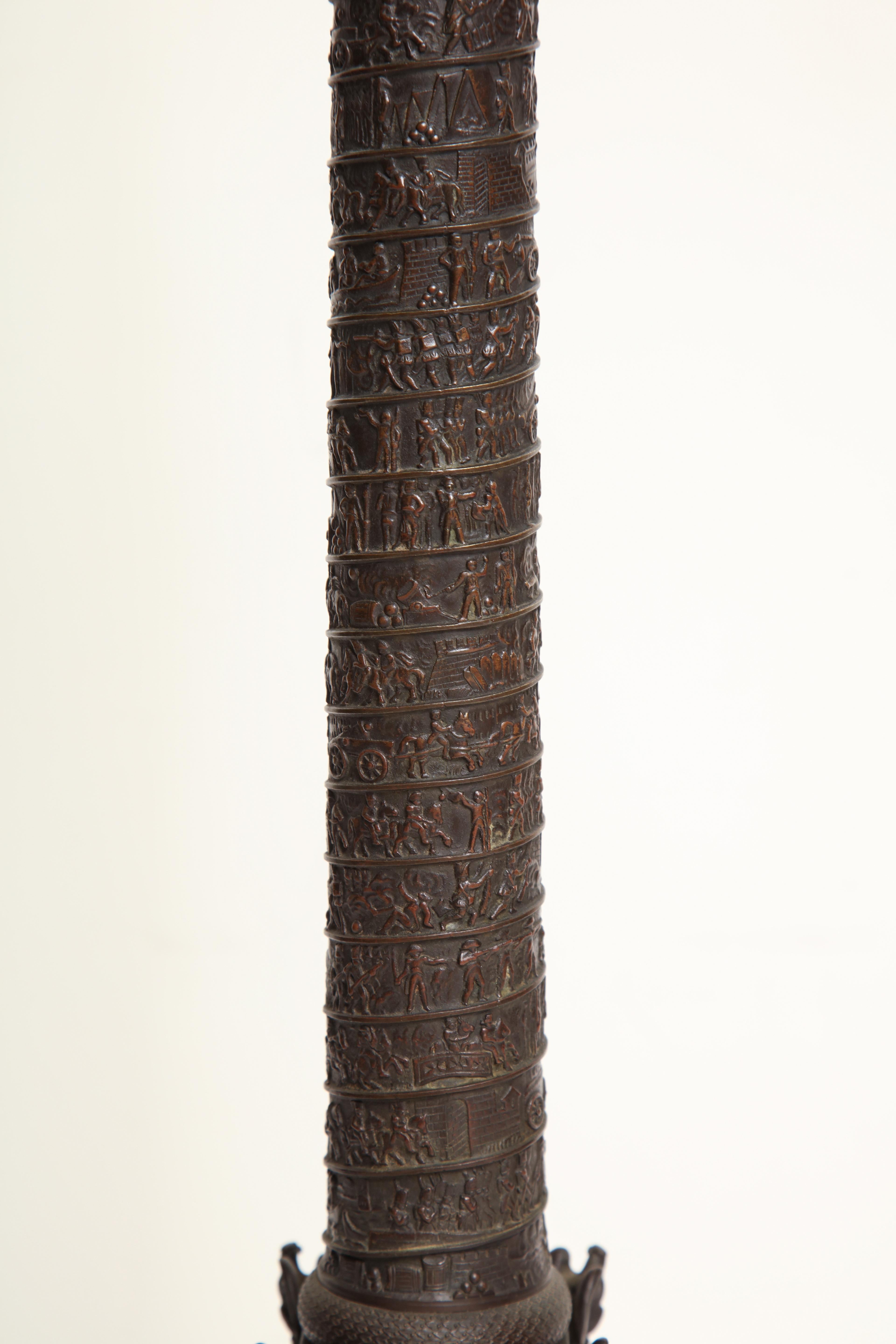 19th Century French, Bronze Place Vendome Column For Sale 1