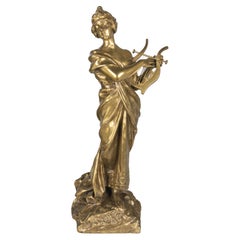 19th Century French Bronze Sapho by Emmanuel Villanis