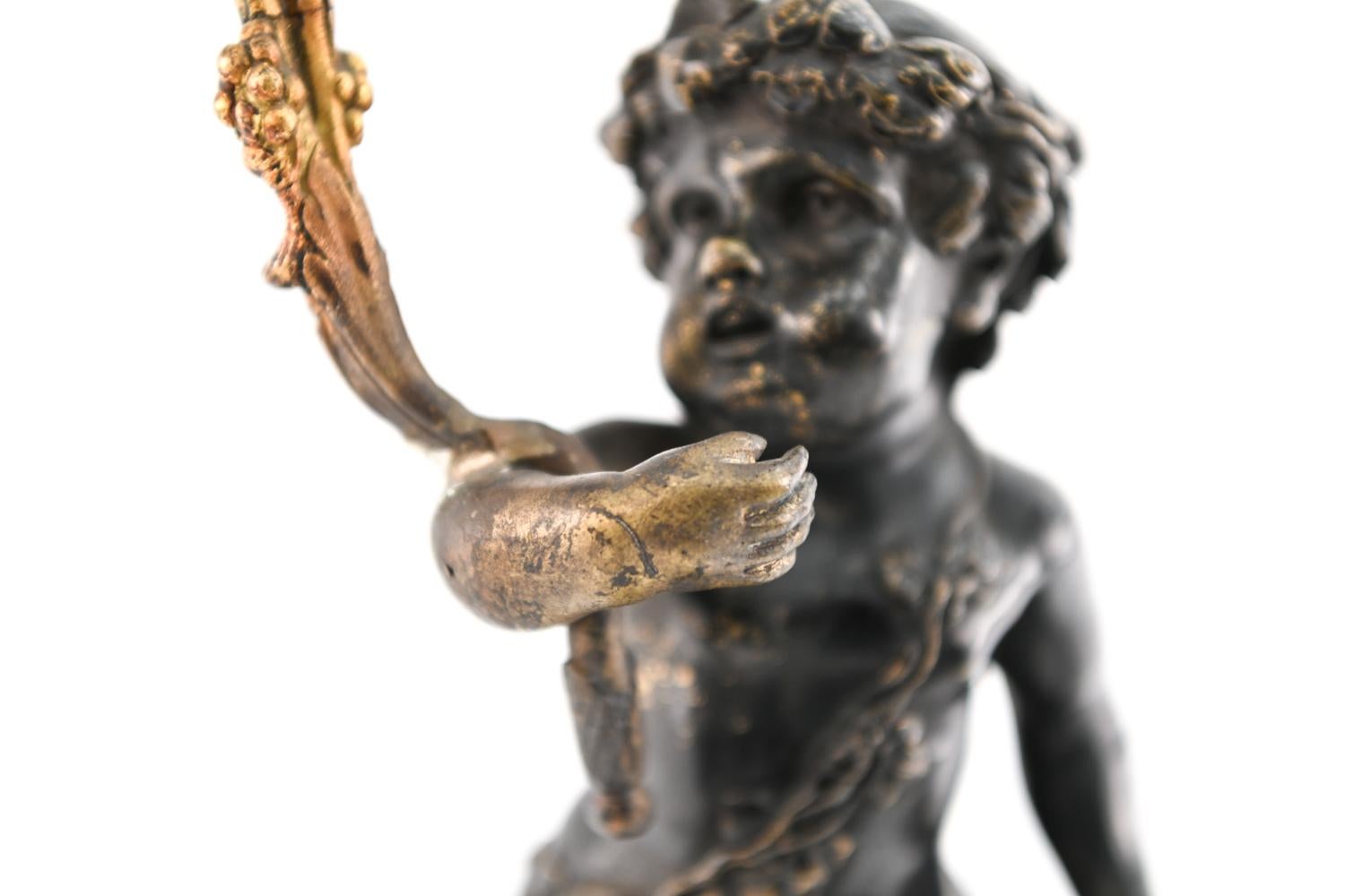 19th Century French Bronze Satyr Candleholder 3