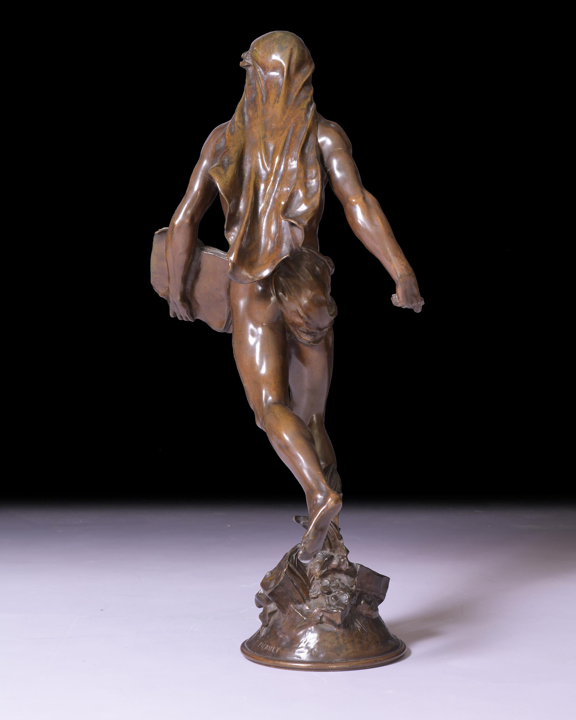Romantic 19th Century French Bronze Sculpture by Sculptor E. Picault