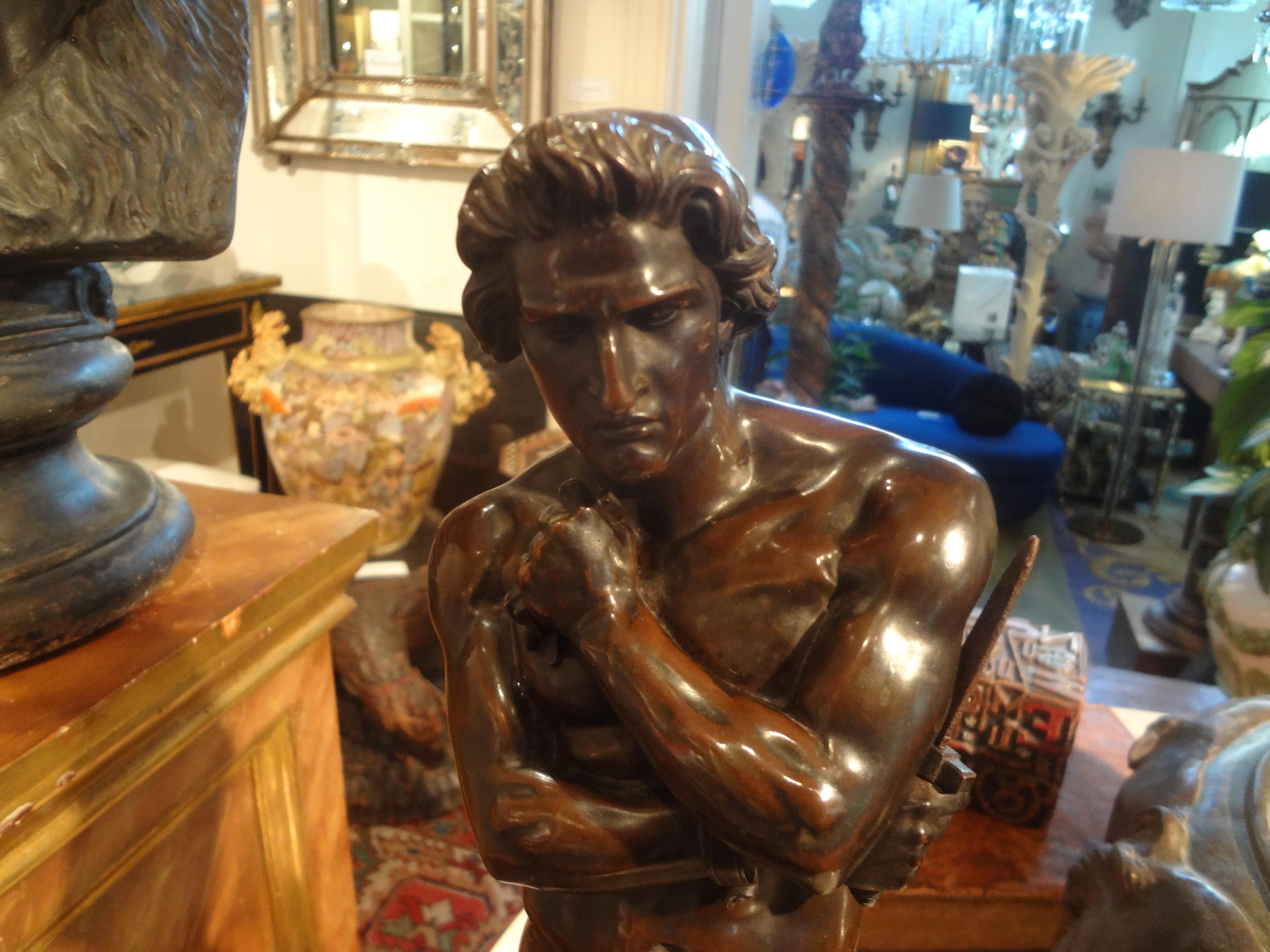 Classical Greek 19th Century French Bronze Sculpture For Sale