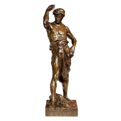 19th Century French Bronze Sculpture "Gloire Et Fortune" Signed E. Picault