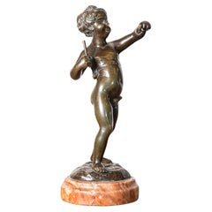 19th-Century French Bronze Sculpture of a Cherub by Clodion