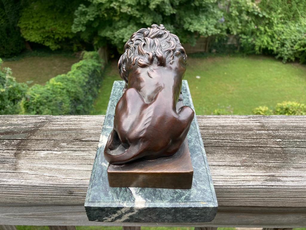 19th Century French Bronze Sculpture of Sleeping Lion by Jules Moigniez 3