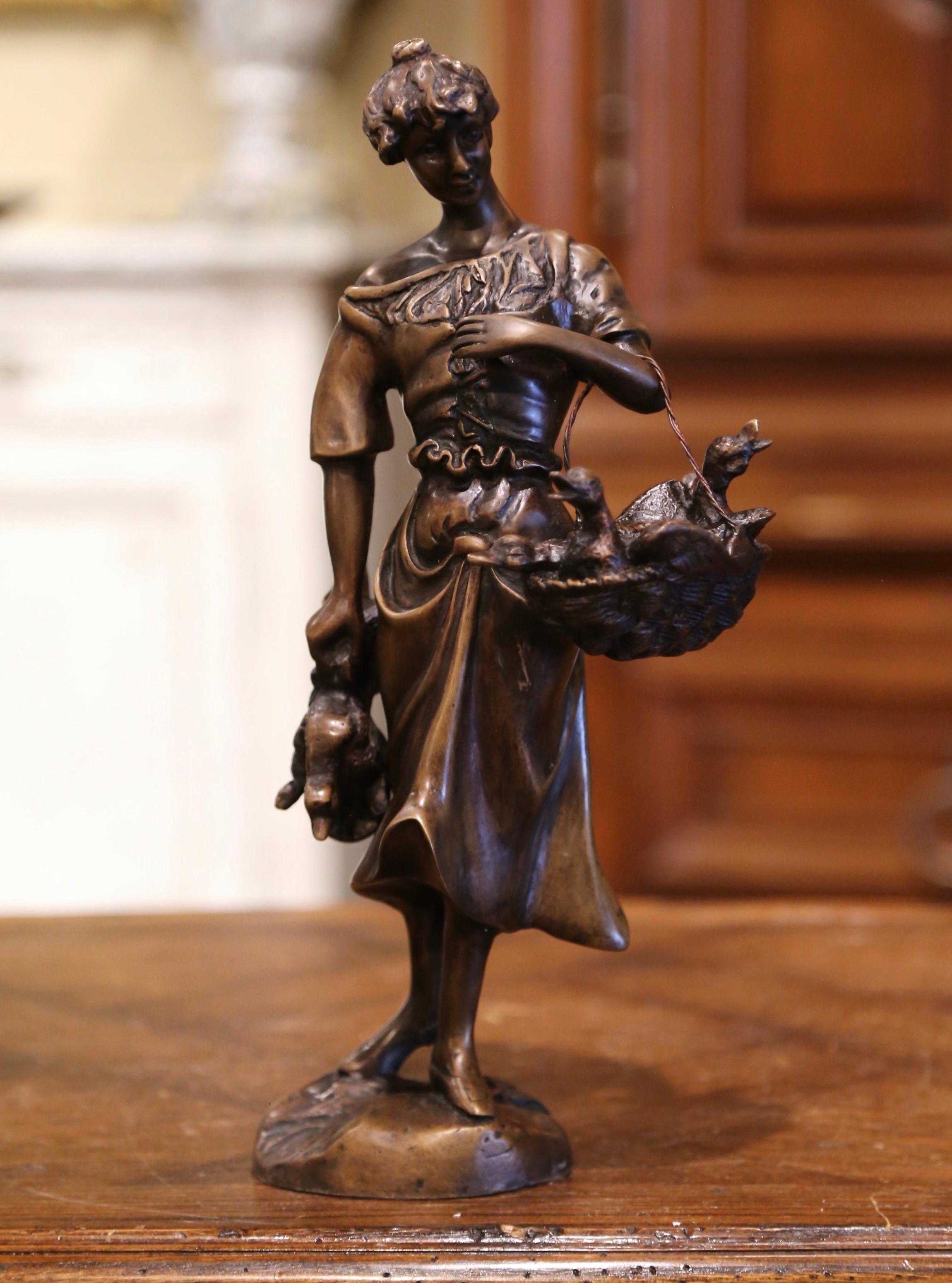 Hand-Crafted 19th Century French Bronze Sculpture 