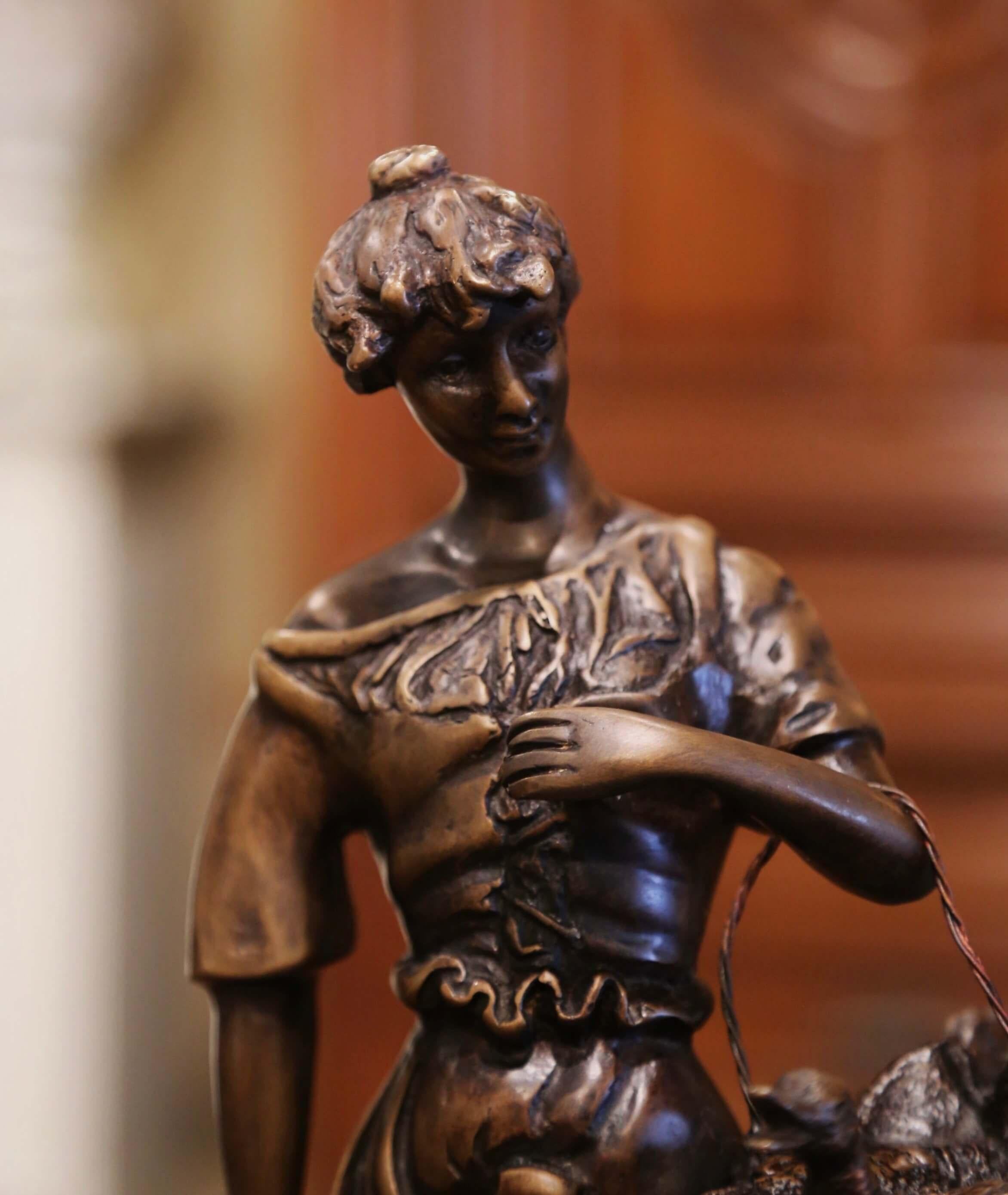 Fatto a mano Scultura in bronzo francese del XIX secolo 