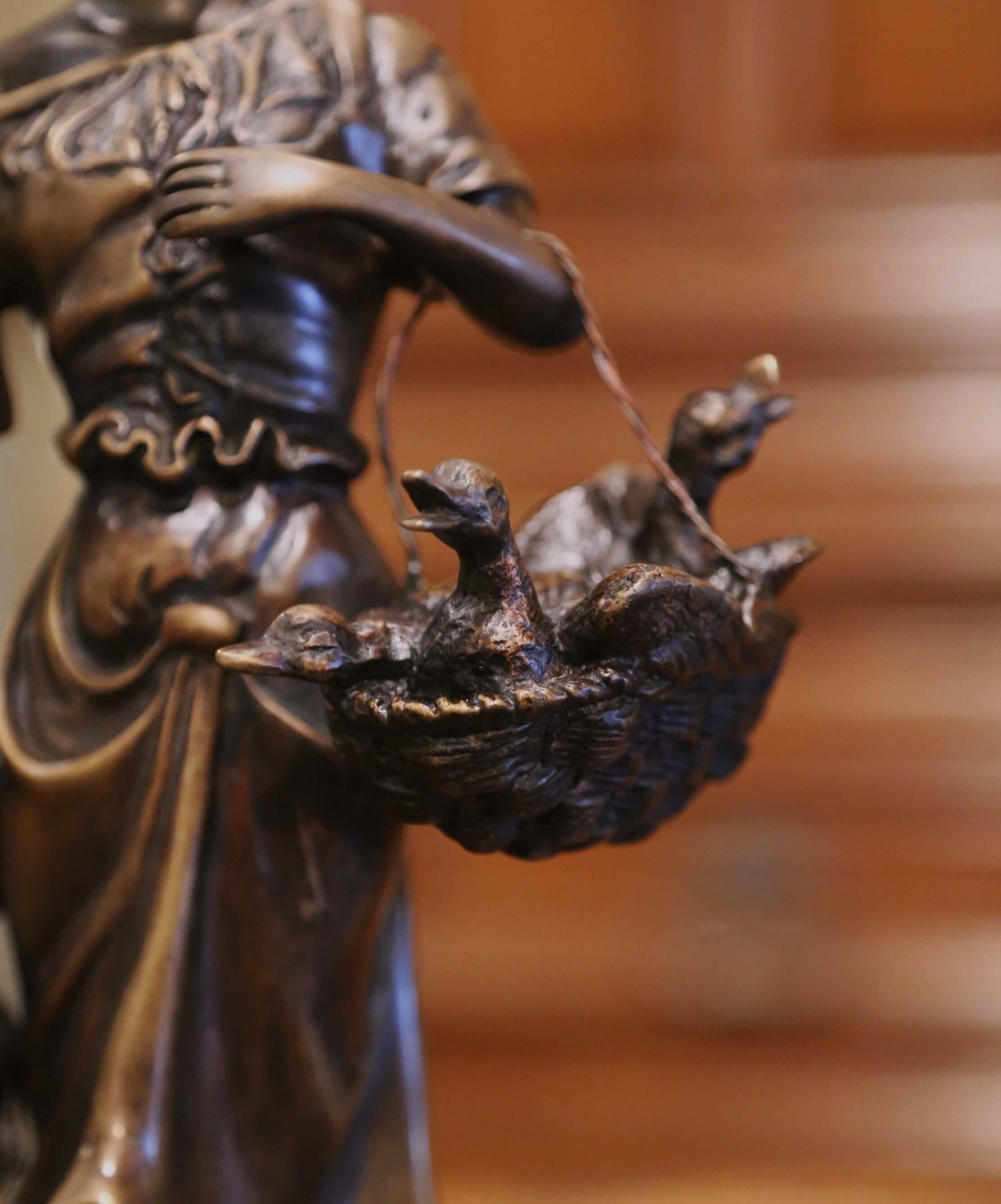 Scultura in bronzo francese del XIX secolo 