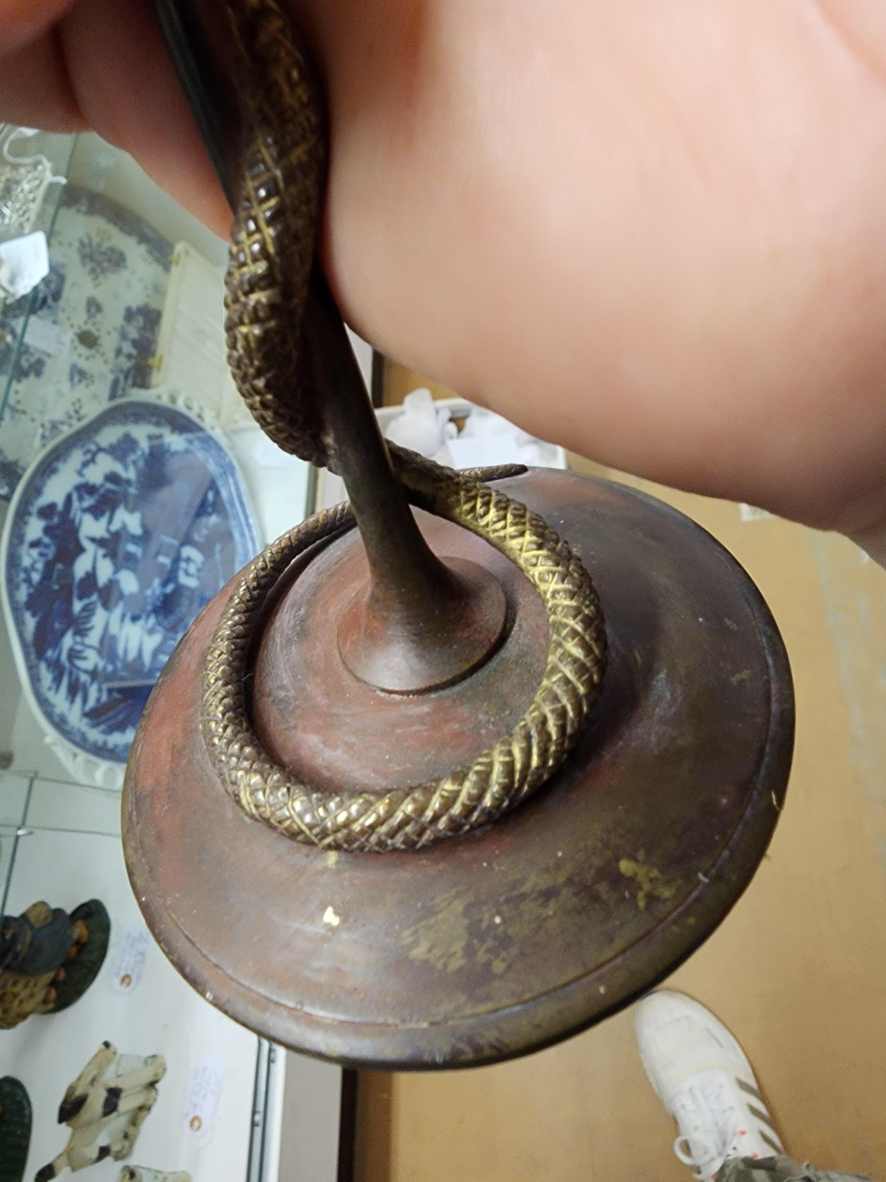 19th Century French Bronze Snake Candlesticks 6
