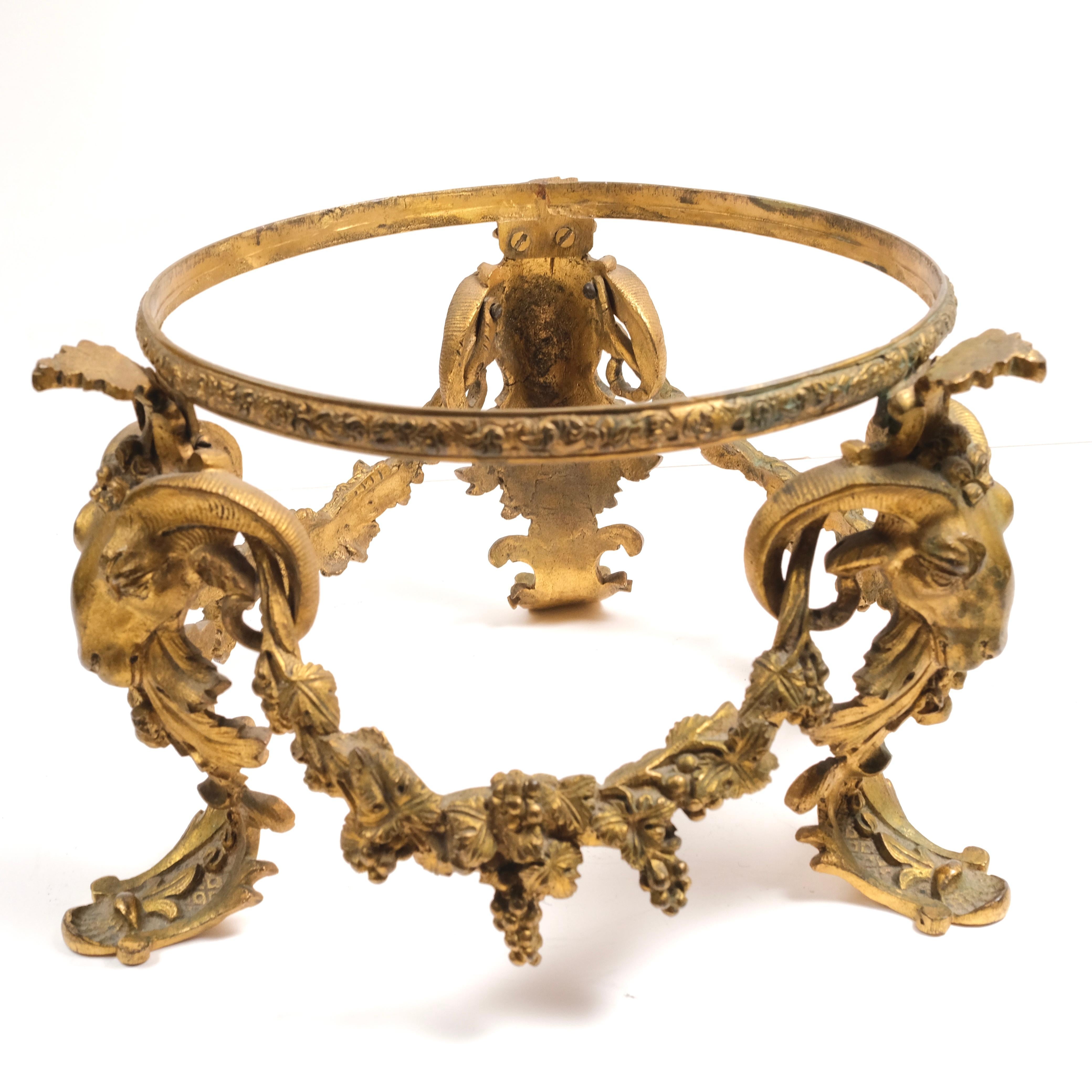 19th Century French Bronze Stand with Rock Crystal Ball 2